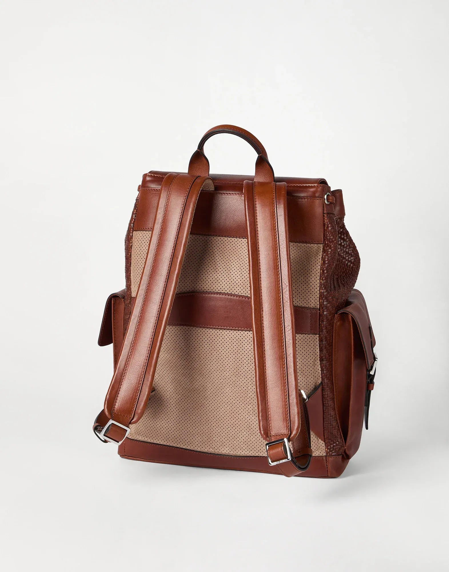 Brunello Cucinelli Braided Leather City Backpack
