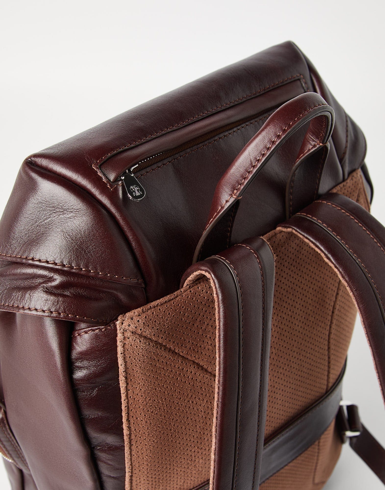 Brunello Cucinelli Brown Leather Leisure Backpack