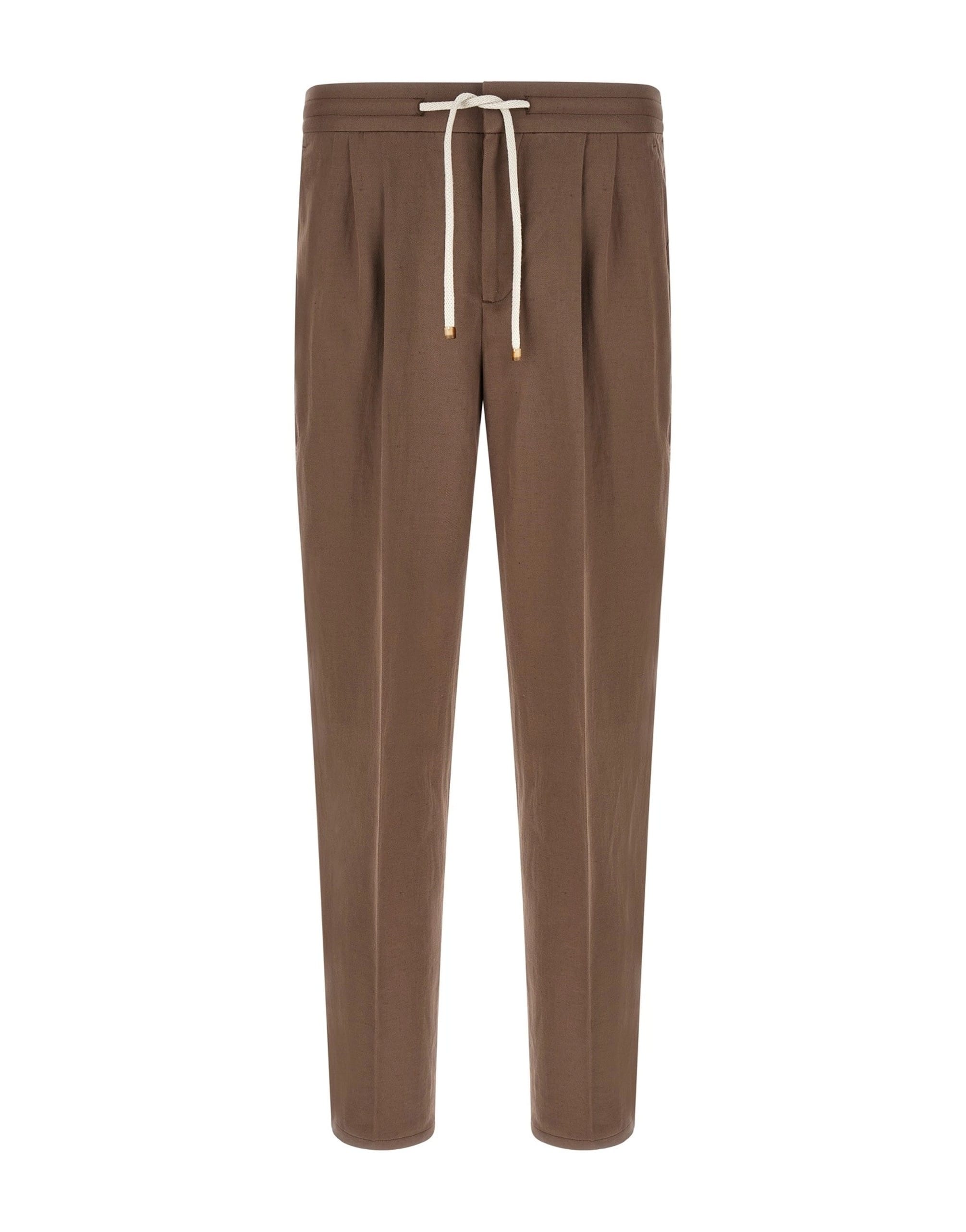 Brunello Cucinelli Brunello Cucinelli Brown Linen Trousers