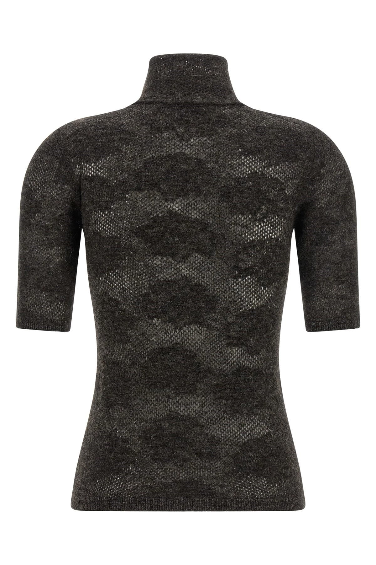 Brunello Cucinelli Brunello Cucinelli Brown Openwork Turtle-Neck Sweater