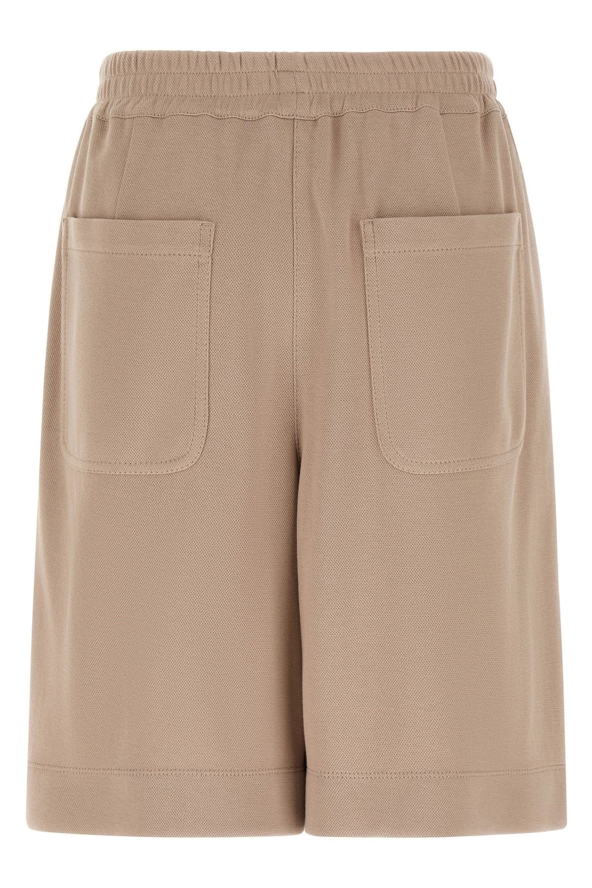 Brunello Cucinelli Bruine Piqué Katoenen Shorts - alternate view