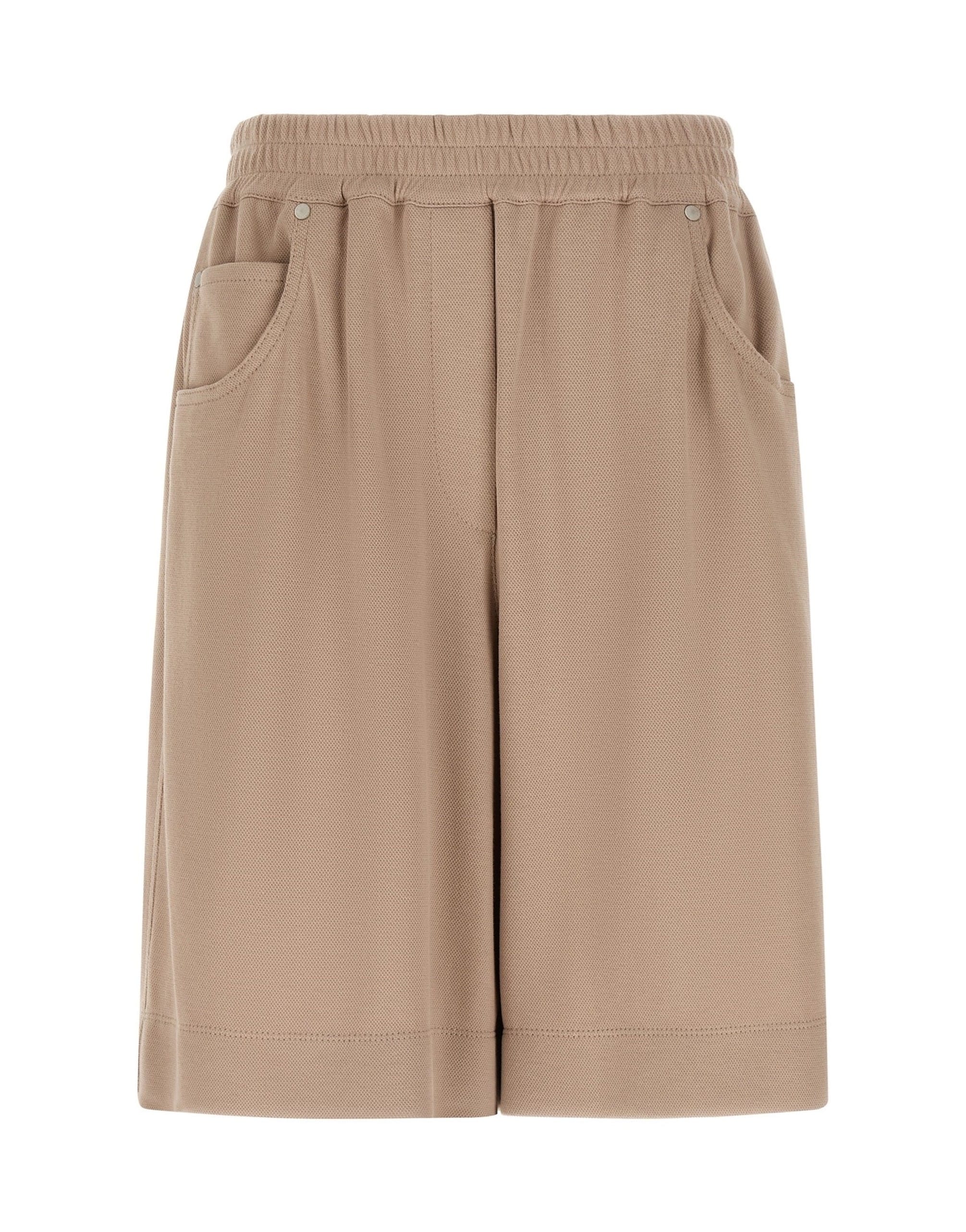 Brunello Cucinelli Brunello Cucinelli Brown Piqué Cotton Shorts