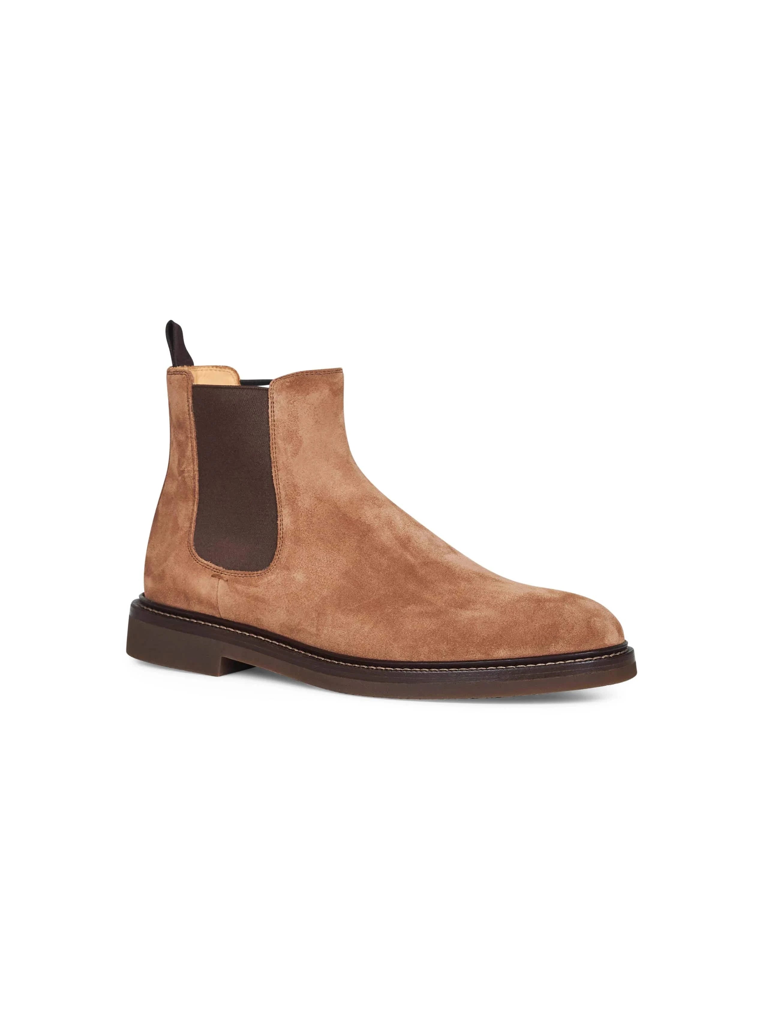 Brunello Cucinelli Brown Suede Chelsea boots