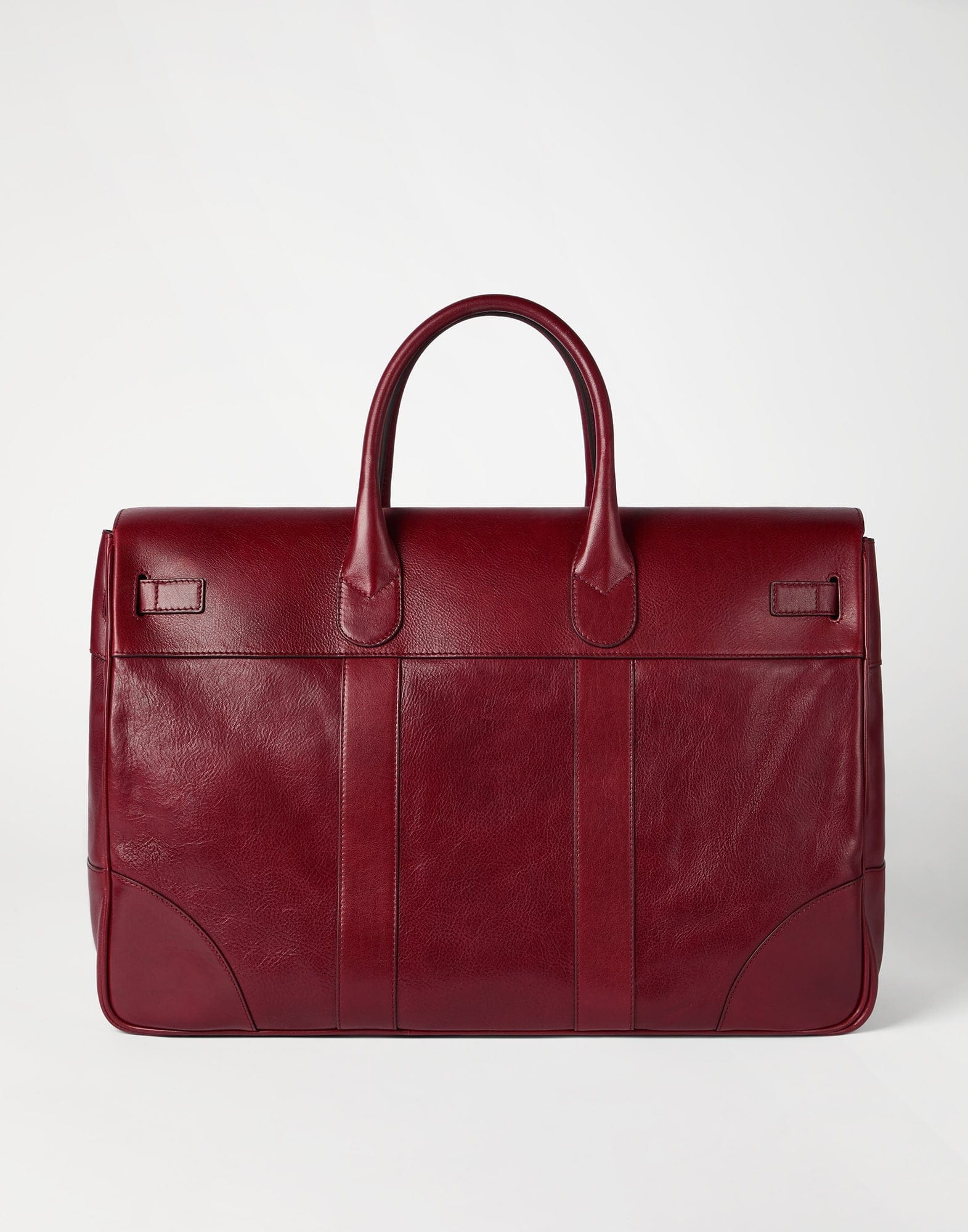 Brunello Cucinelli Burnished Leather Country Duffel Bag