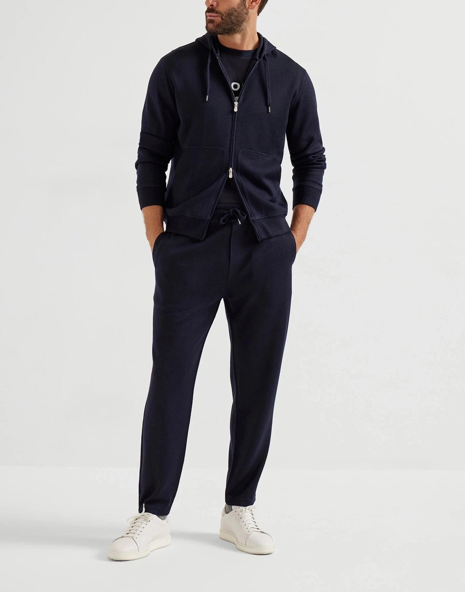 Brunello Cucinelli Cashmere-Blend French Terry Track Pants