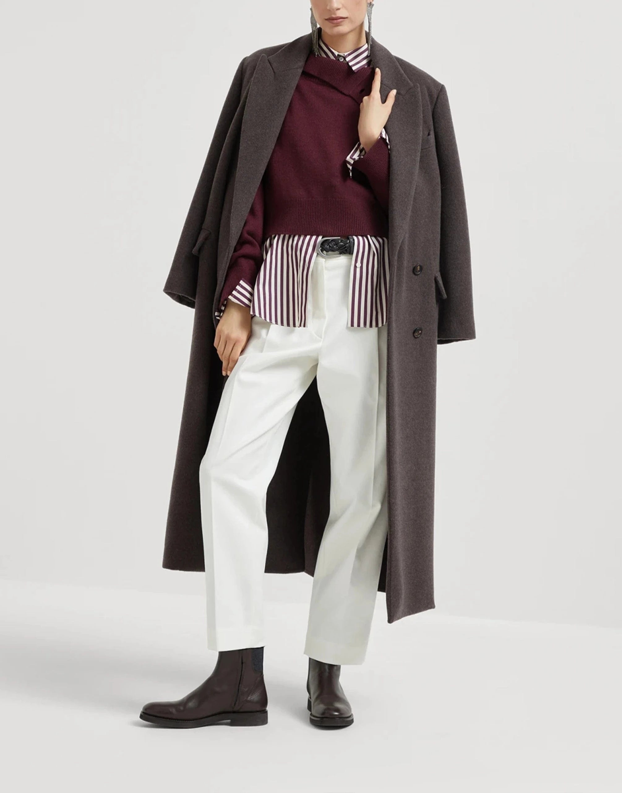 Brunello Cucinelli Cashmere Cropped Turtleneck Sweater