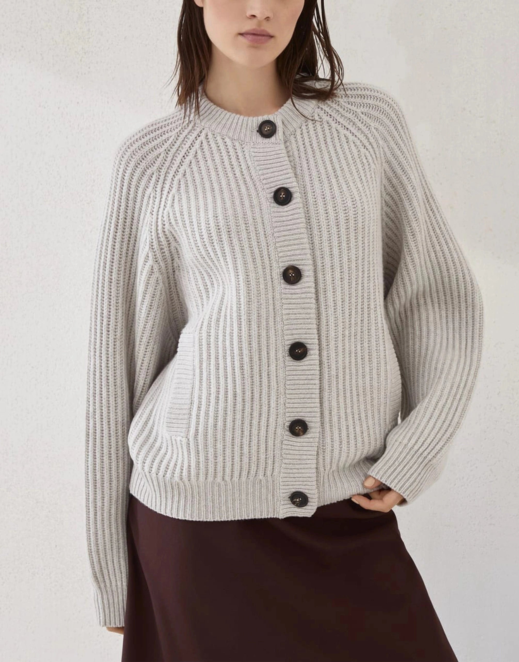 Brunello Cucinelli Cashmere English Rib Cardigan