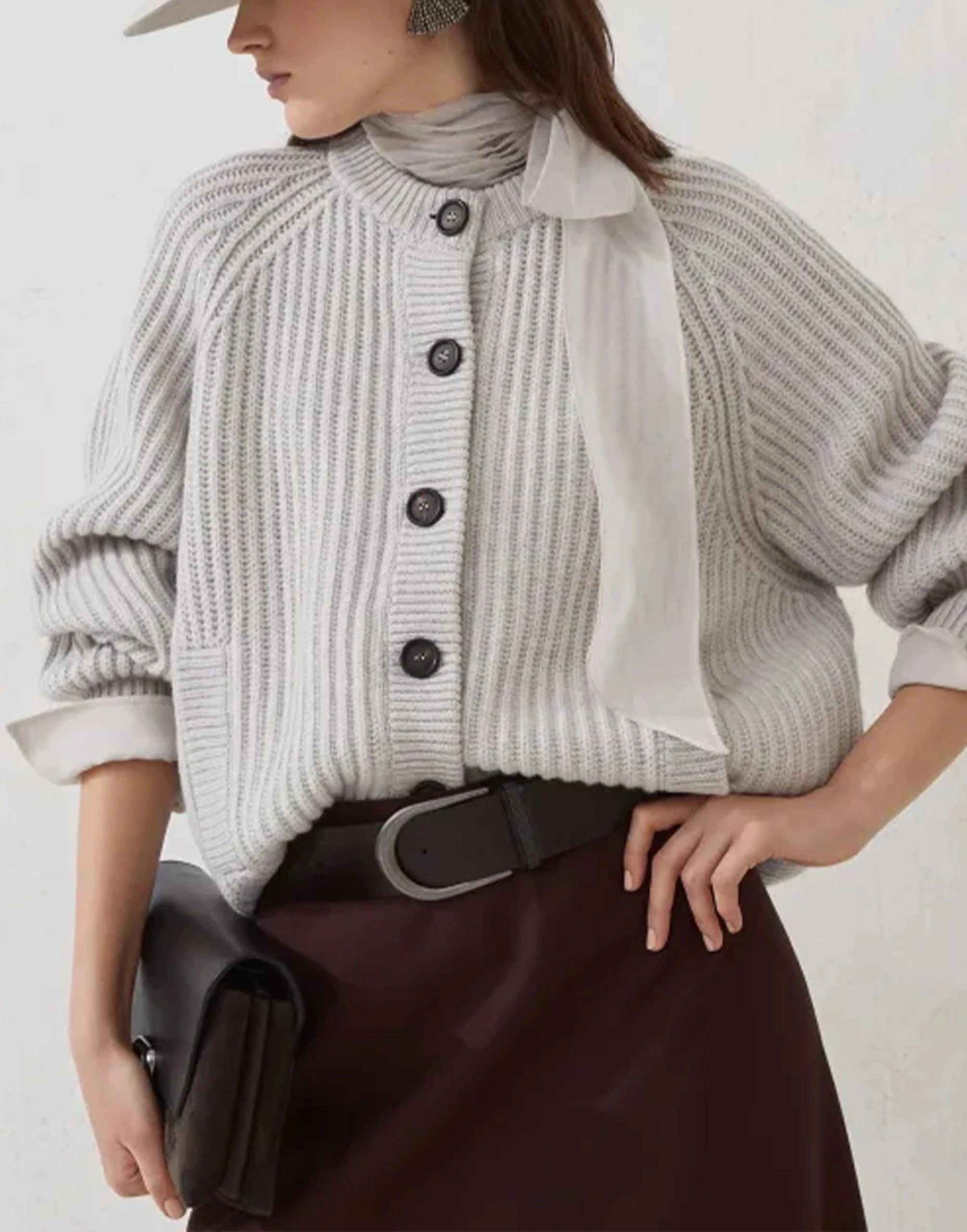 Brunello Cucinelli Cashmere English Rib Cardigan