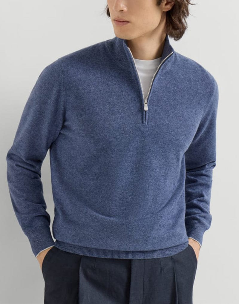 Brunello Cucinelli Cashmere Half-Zip Sweater