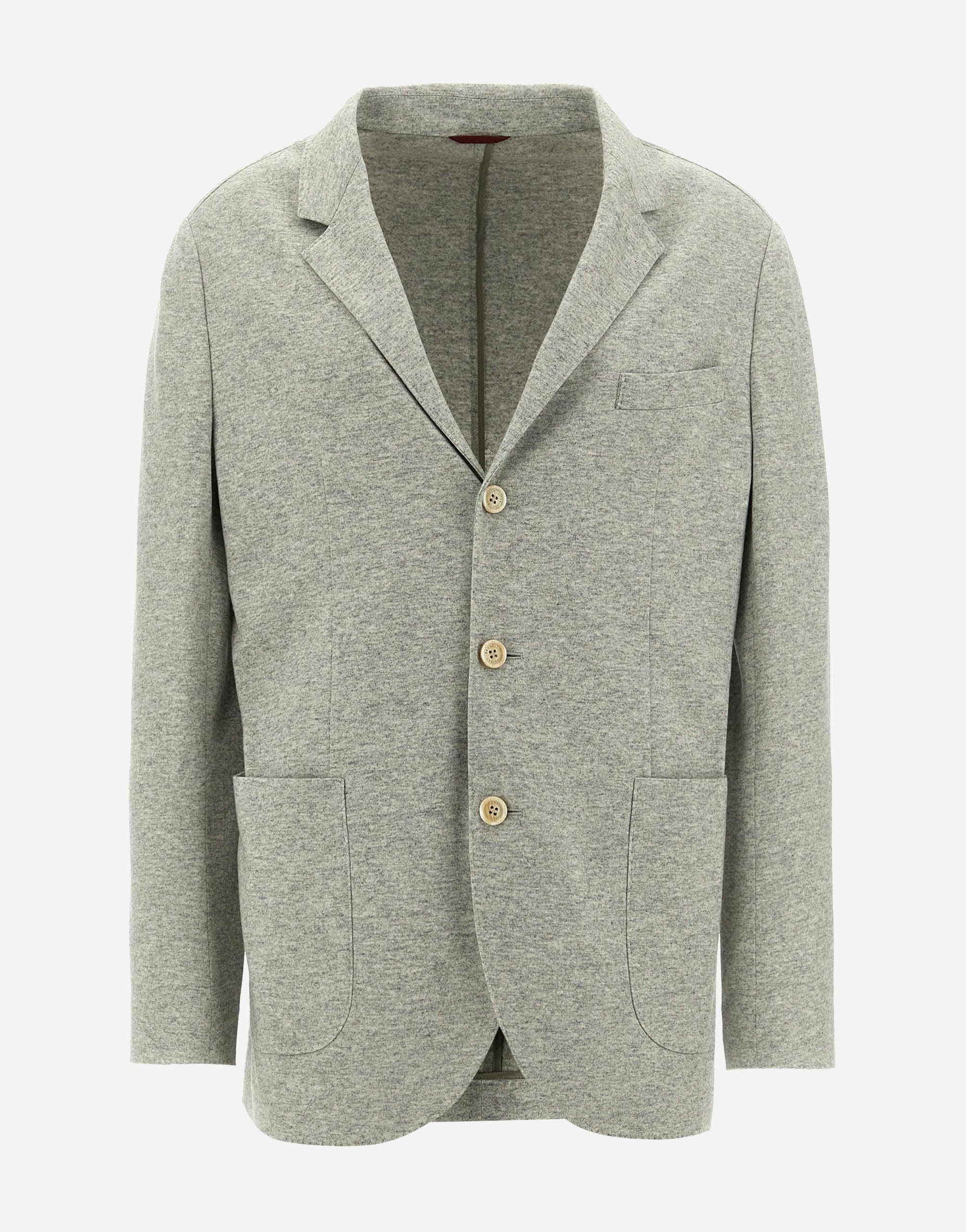 Brunello Cucinelli Cashmere Jersey Single-Breasted Blazer
