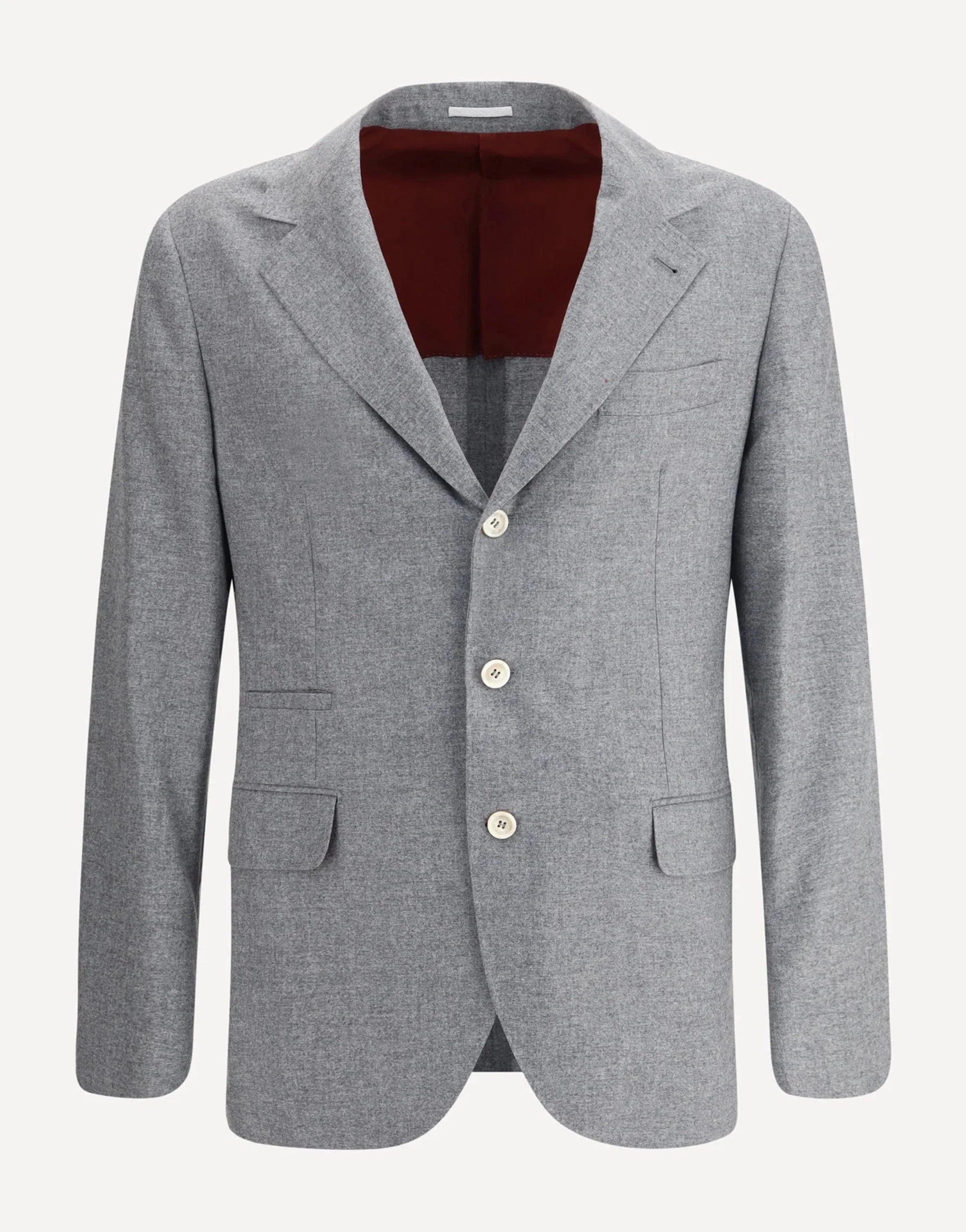 Brunello Cucinelli Cashmere-Silk Flannel Deconstructed Blazer