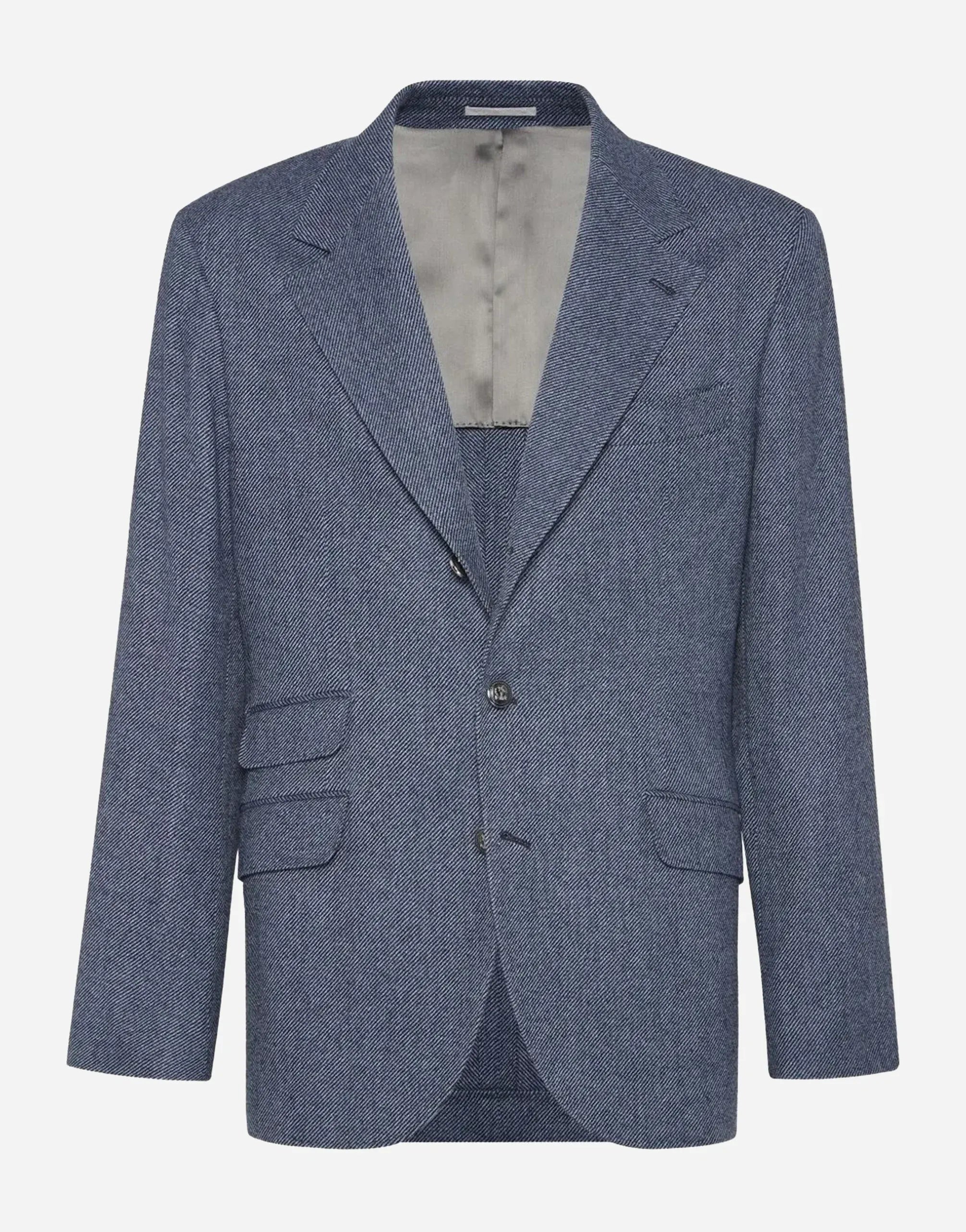 Brunello Cucinelli Cavalry Deconstructed Cavallo Denim Blazer