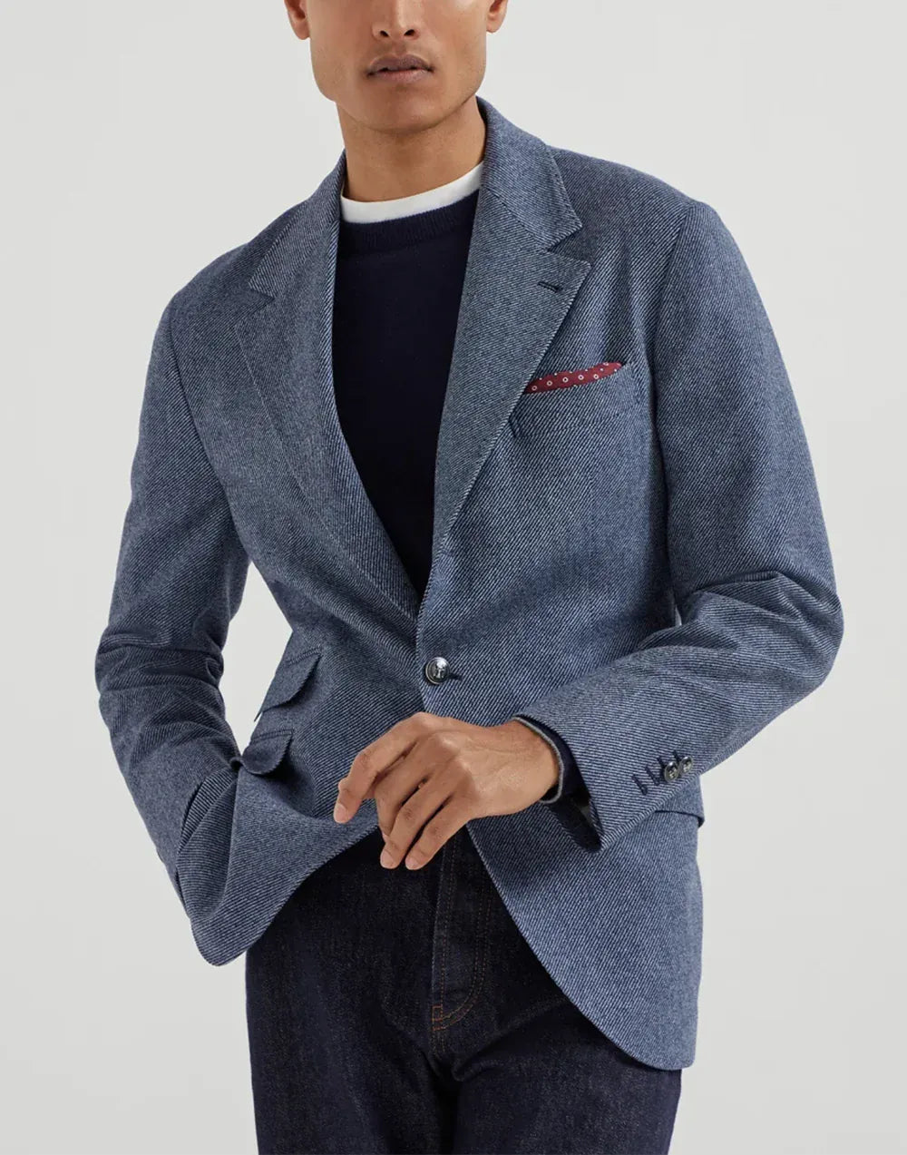 Brunello Cucinelli بليزر دينم Cavalry Deconstructed Cavallo