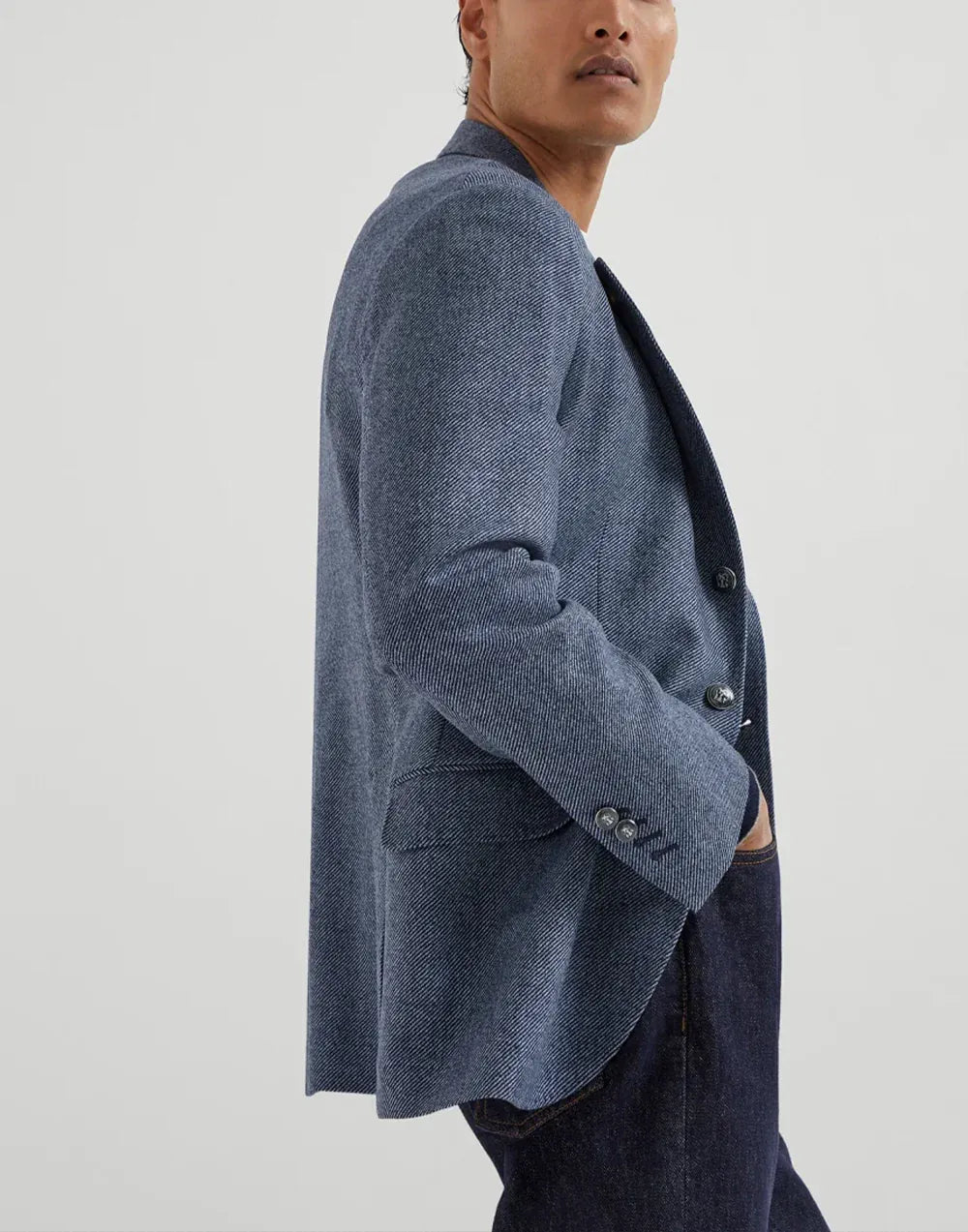 Brunello Cucinelli بليزر دينم Cavalry Deconstructed Cavallo