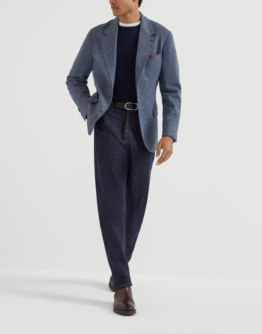 Brunello Cucinelli Cavalry Deconstructed Cavallo Denim Blazer - alternate view