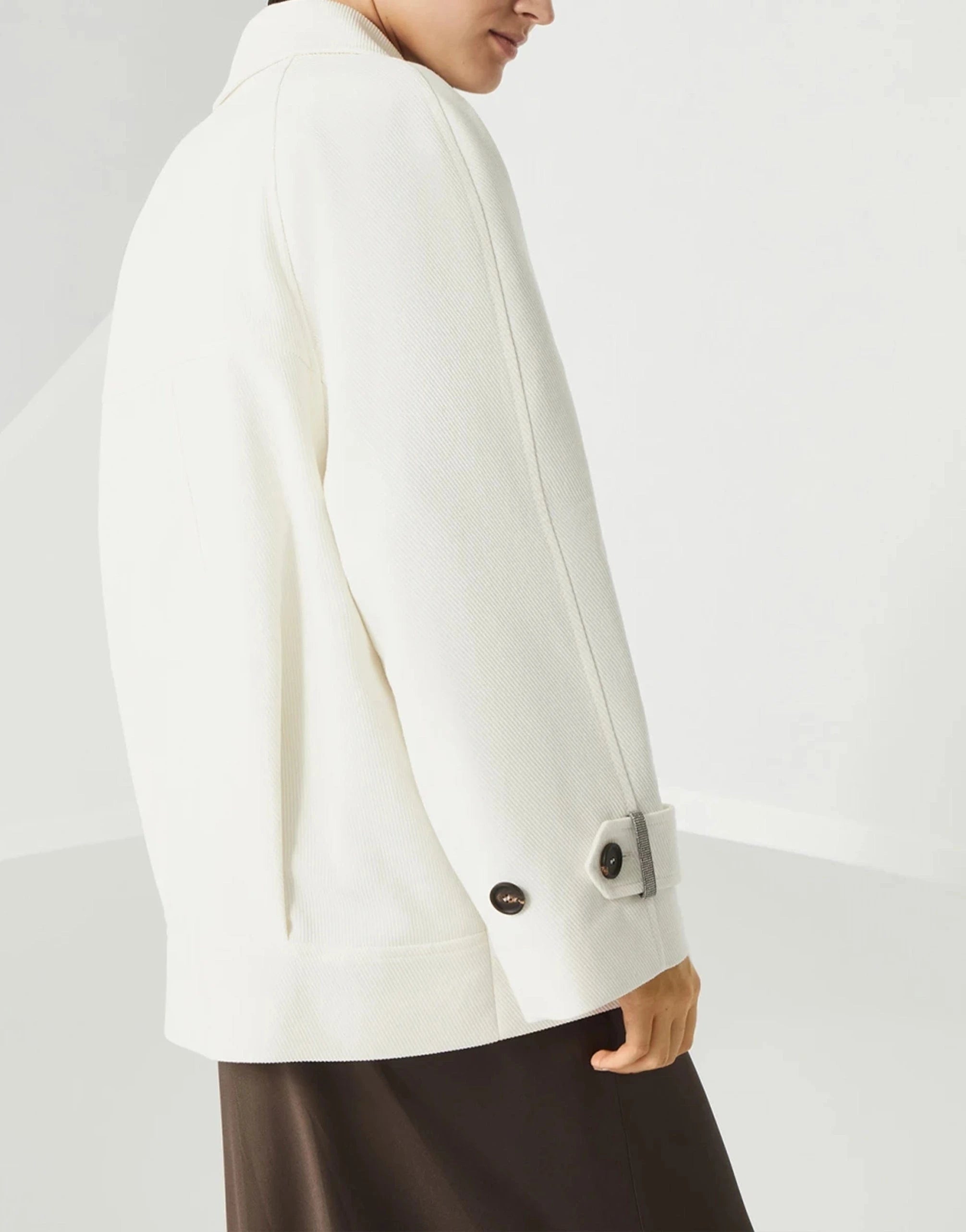 Brunello Cucinelli Cavalry Monili-Embellished Pea Coat