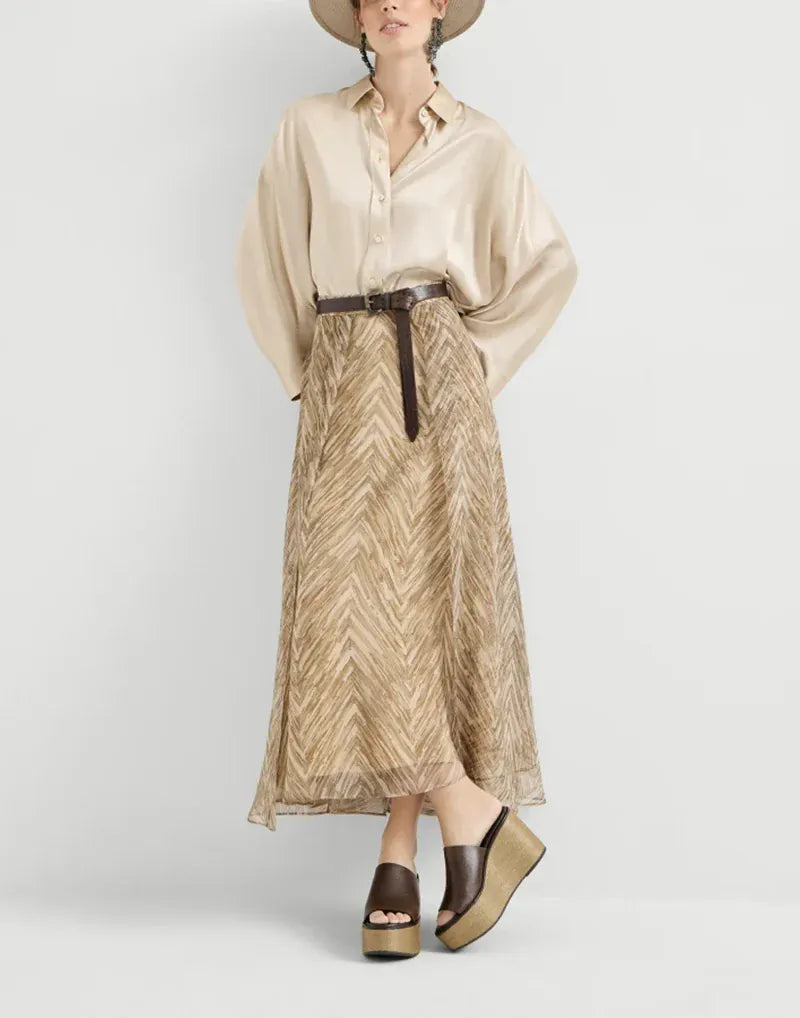 Brunello Cucinelli Cocoa Cowhide Wedges
