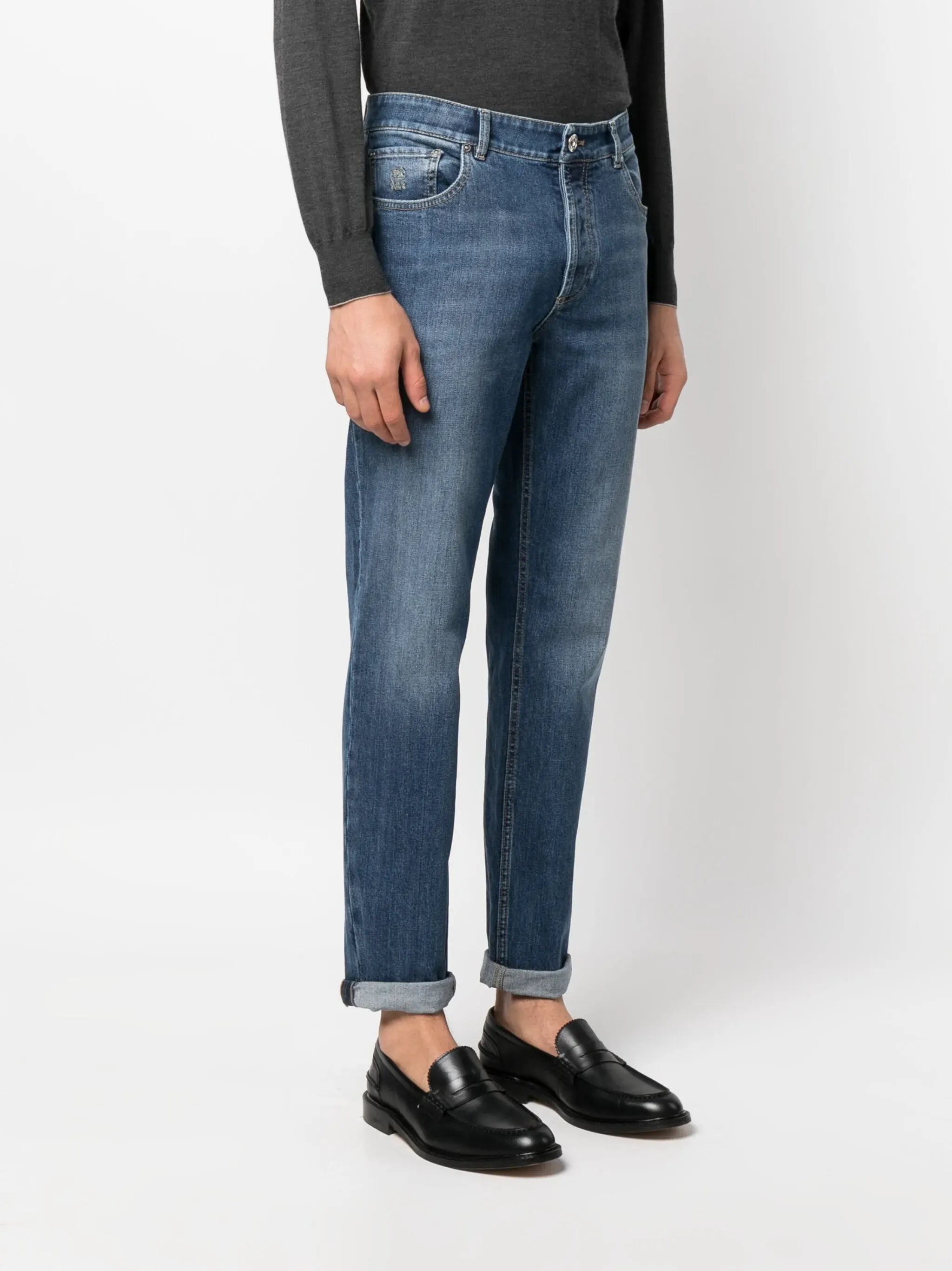 Brunello Cucinelli Comfort Cotton Denim Traditional Jeans