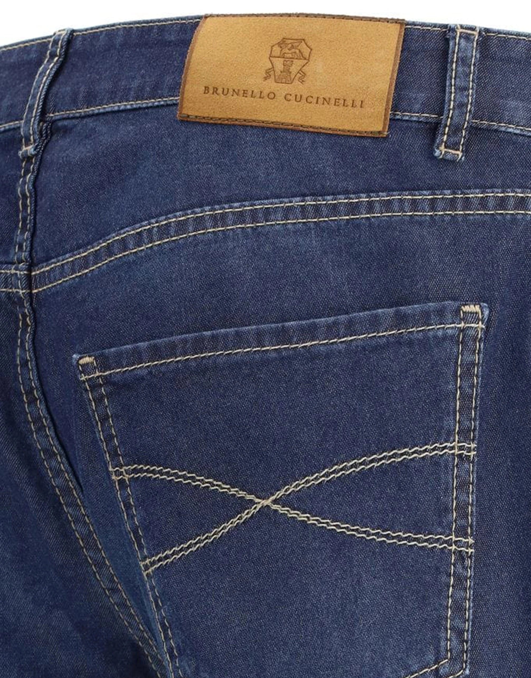 Brunello Cucinelli Cotton And Silk Blend Jeans