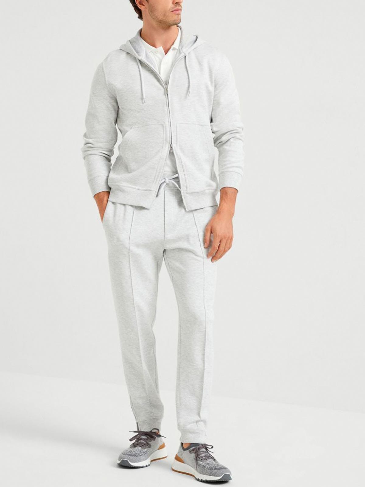 Brunello Cucinelli Cotton-Blend Drawstring Track Pants