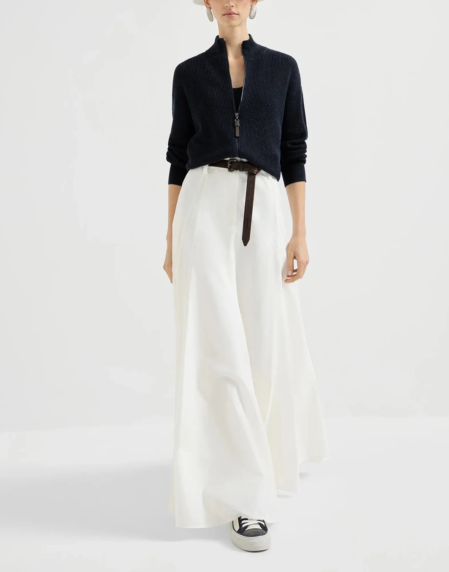 Brunello Cucinelli Cotton Blend Sparkling Net Cardigan