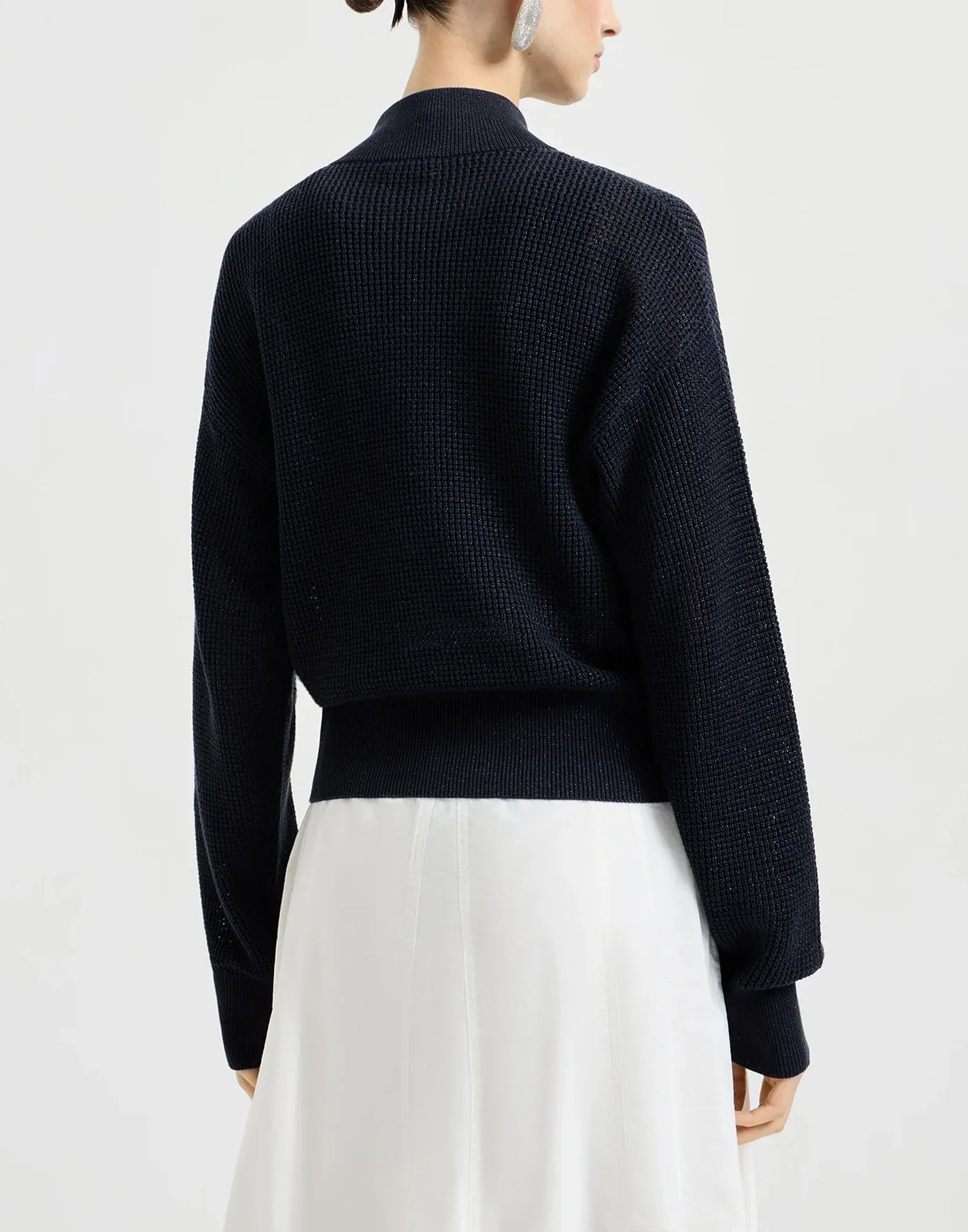 Brunello Cucinelli Cotton Blend Sparkling Net Cardigan