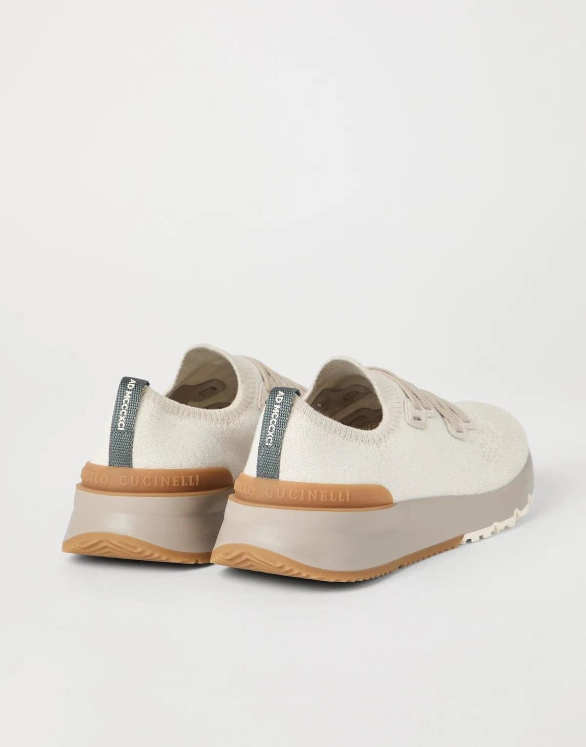 Brunello Cucinelli Cotton Chiné Knit Sneakers