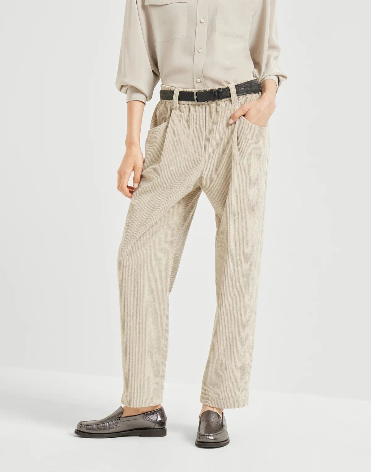 Brunello Cucinelli Cotton Corduroy Baggy Trousers