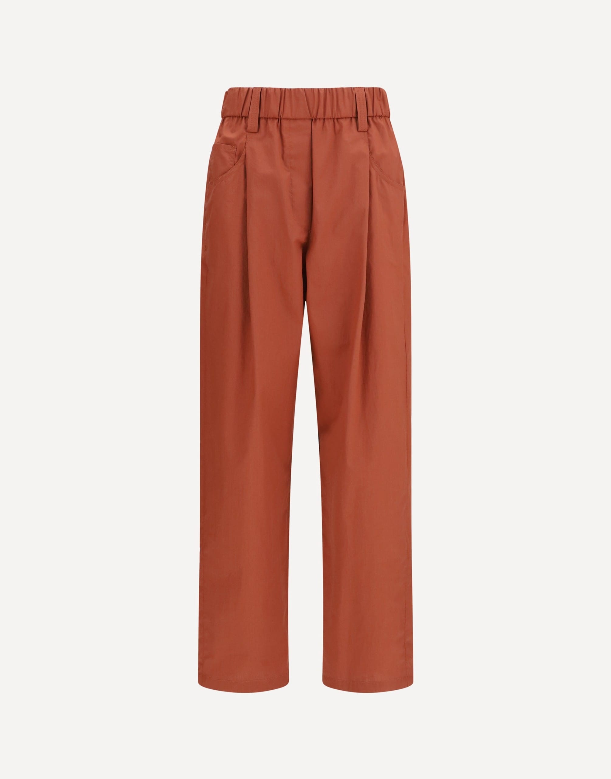 Brunello Cucinelli Brunello Cucinelli Cotton Elasticated Straight-Leg Pants