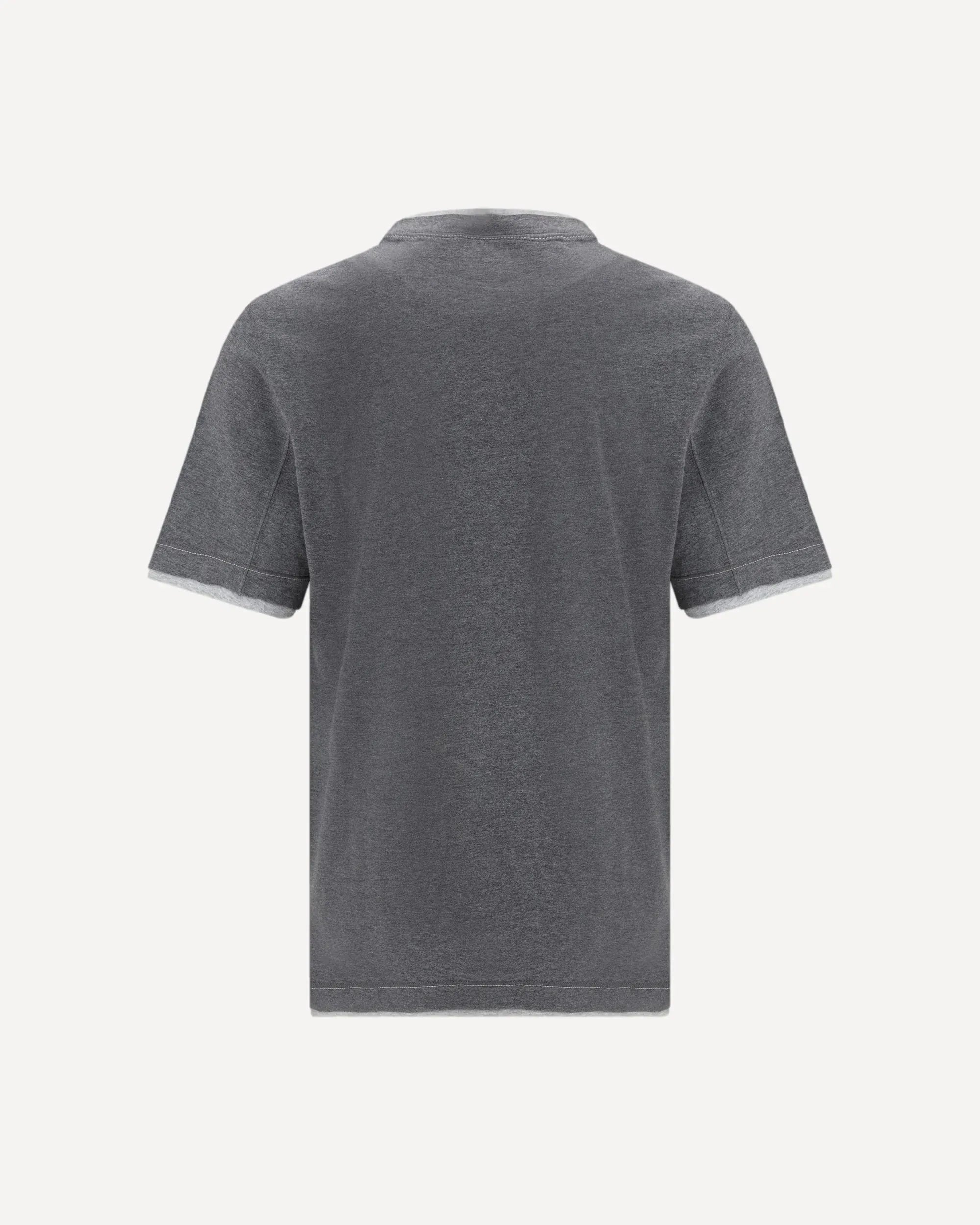 Brunello Cucinelli Cotton Jersey Crew Neck Logo T-Shirt - alternate view