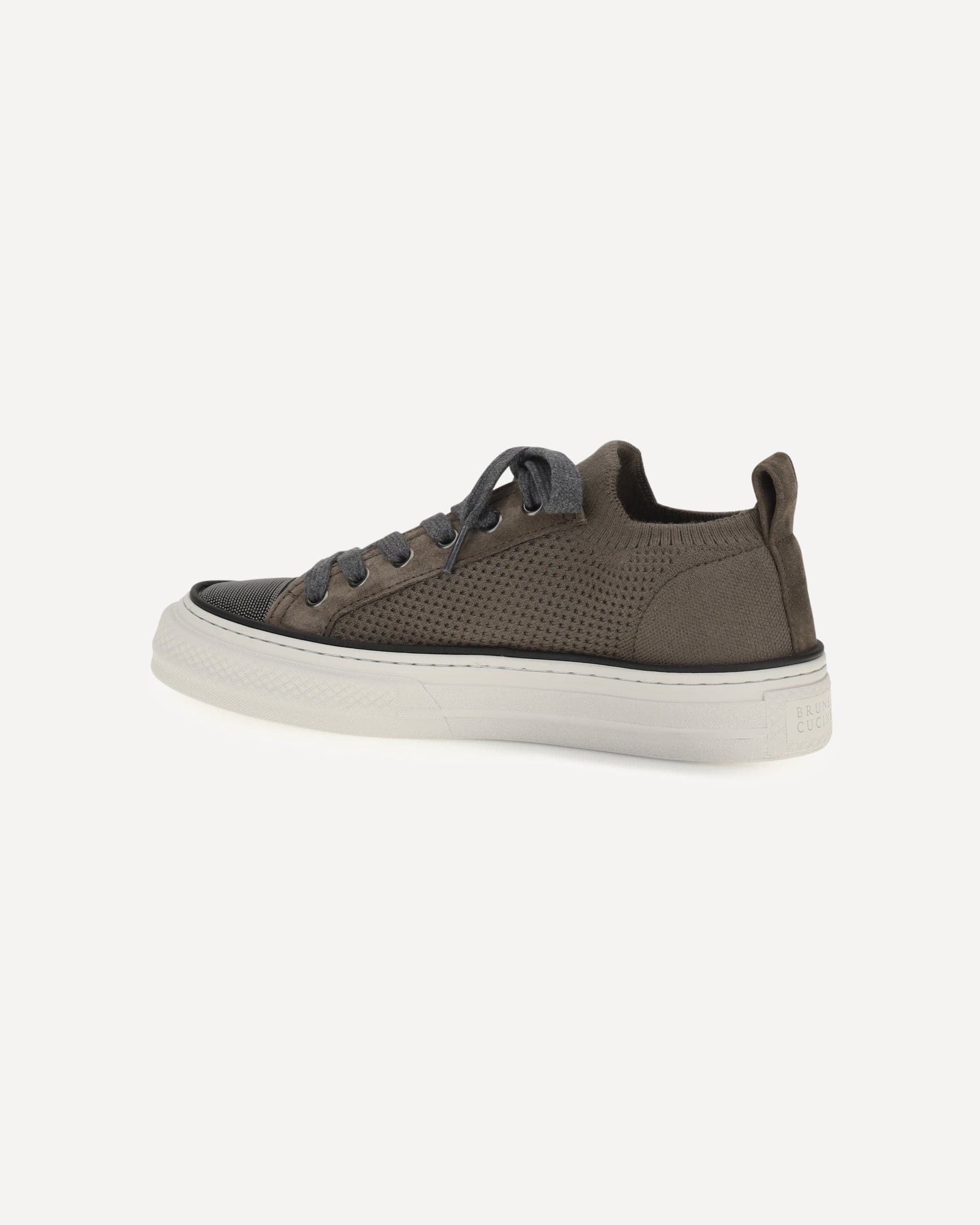 Brunello Cucinelli Brunello Cucinelli Cotton Knit And Suede Sneakers