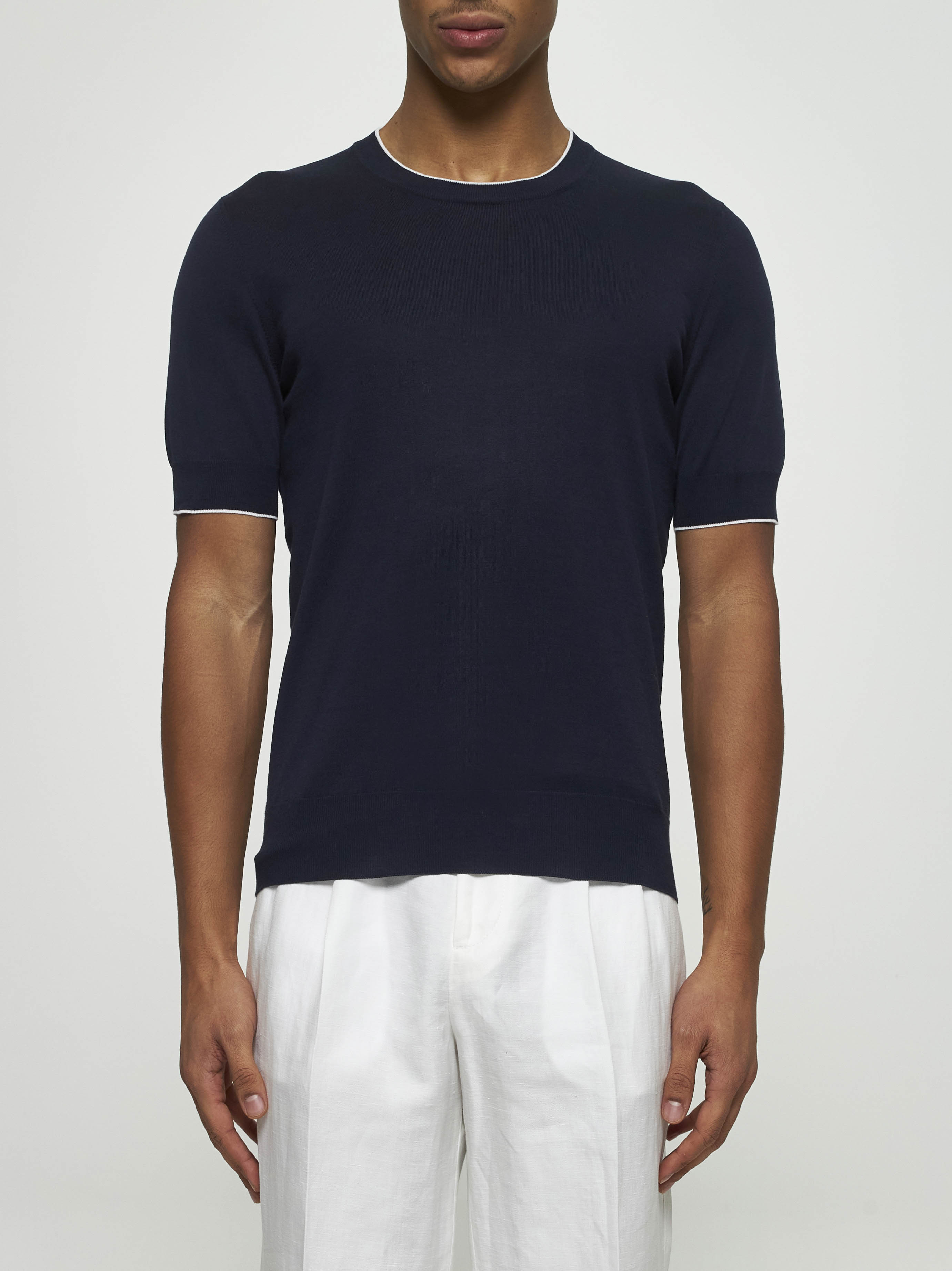 Brunello Cucinelli Cotton Knit T-Shirt