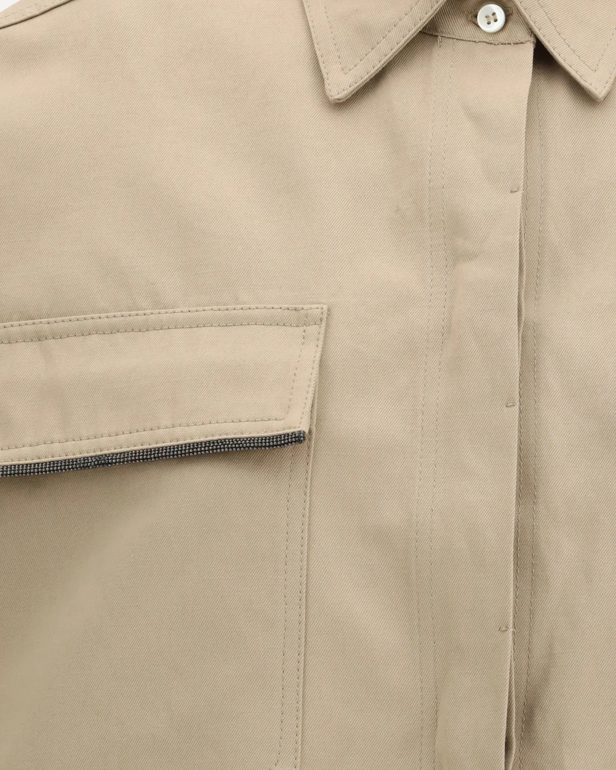 Brunello Cucinelli Cotton-Linen Blend Shortsleeve Shirt