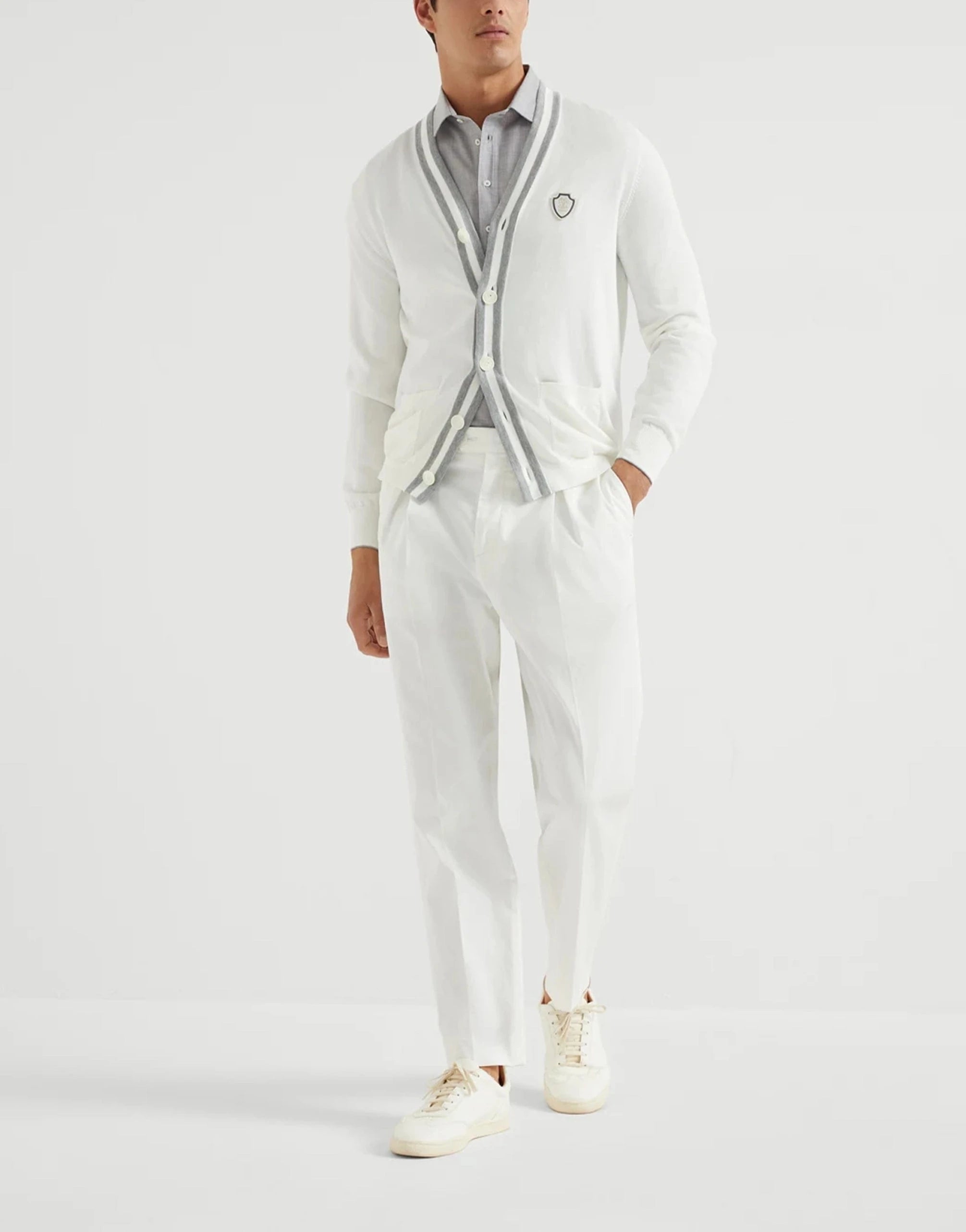 Brunello Cucinelli Cotton Logo Cardigan