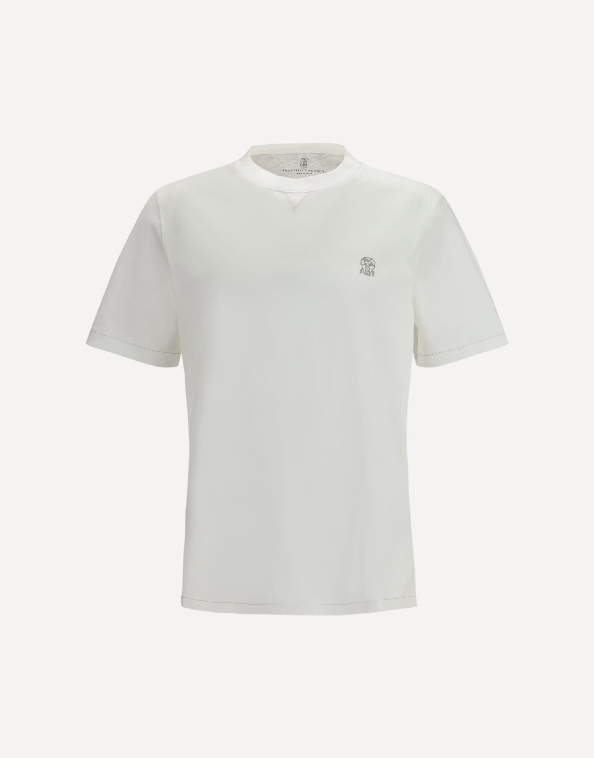 Brunello Cucinelli Cotton Ribbed Crew Neck T-Shirt