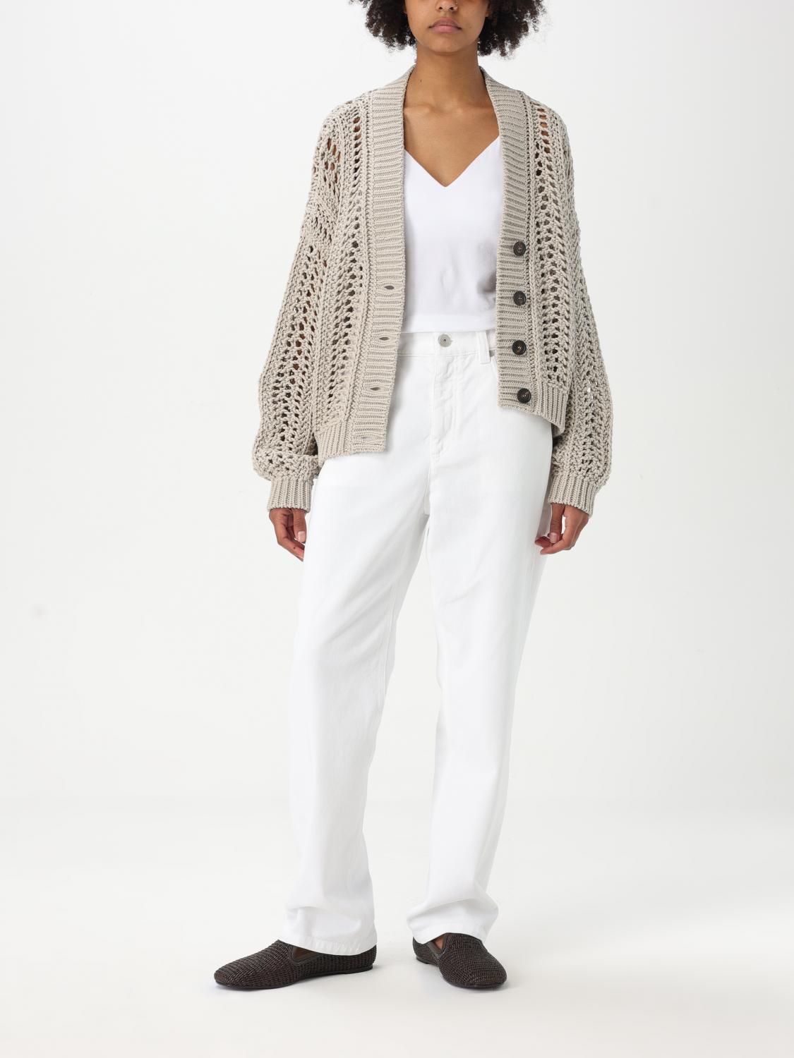 Brunello Cucinelli Cotton Ribbed Net Cardigan