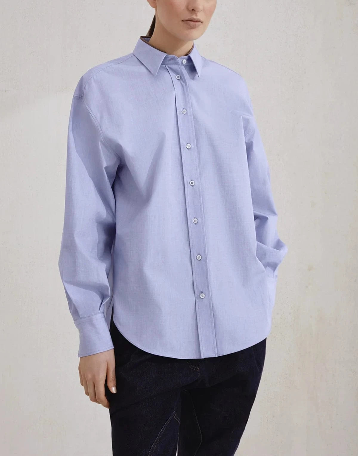 Brunello Cucinelli Cotton Shiny-Collar Shirt