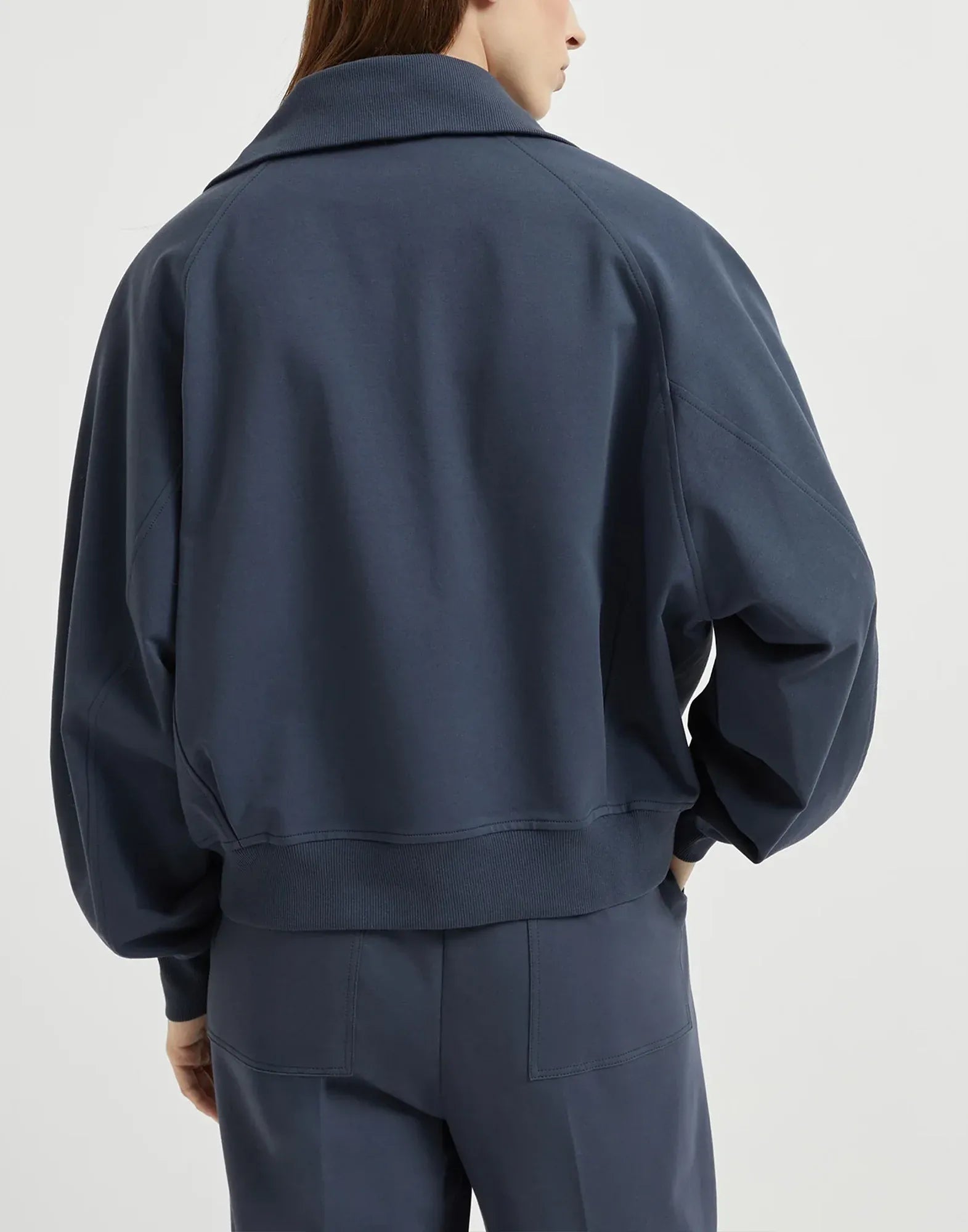 Brunello Cucinelli Cotton Shiny Flap Terry Zip-Up Sweatshirt