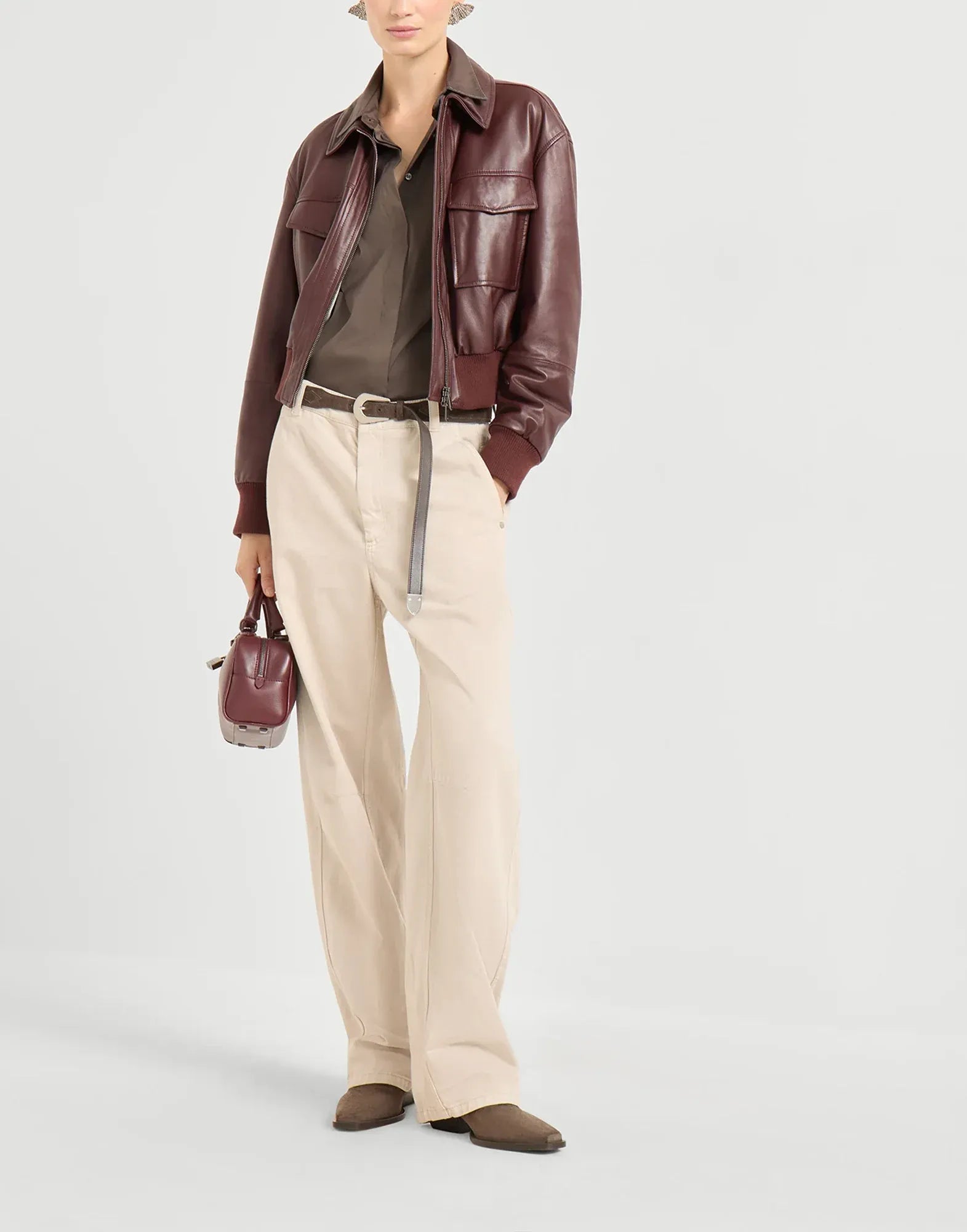 Brunello Cucinelli Cotton Shiny Trim Sleeveless Shirt