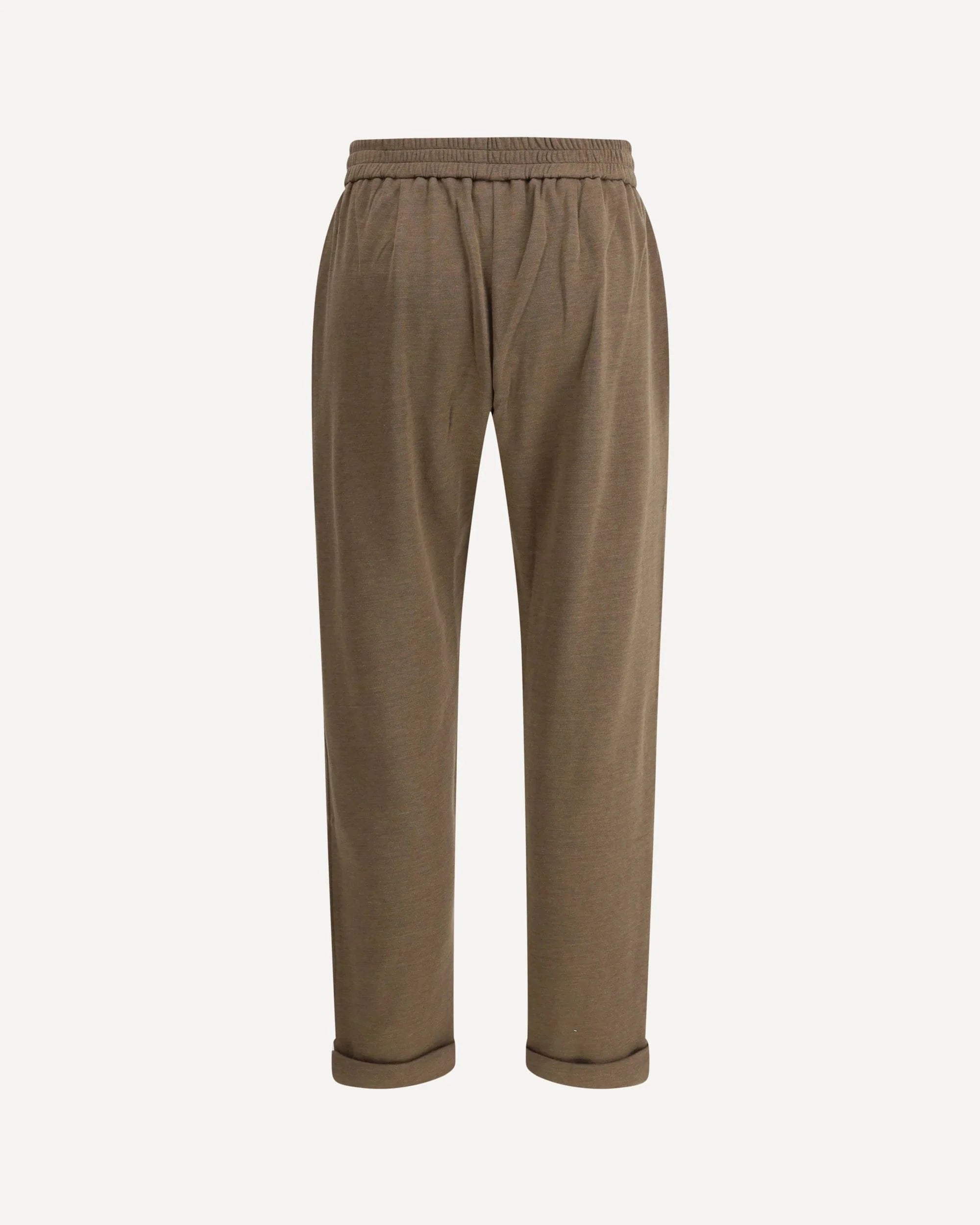Brunello Cucinelli Cotton-Silk Blend Interlock Trousers
