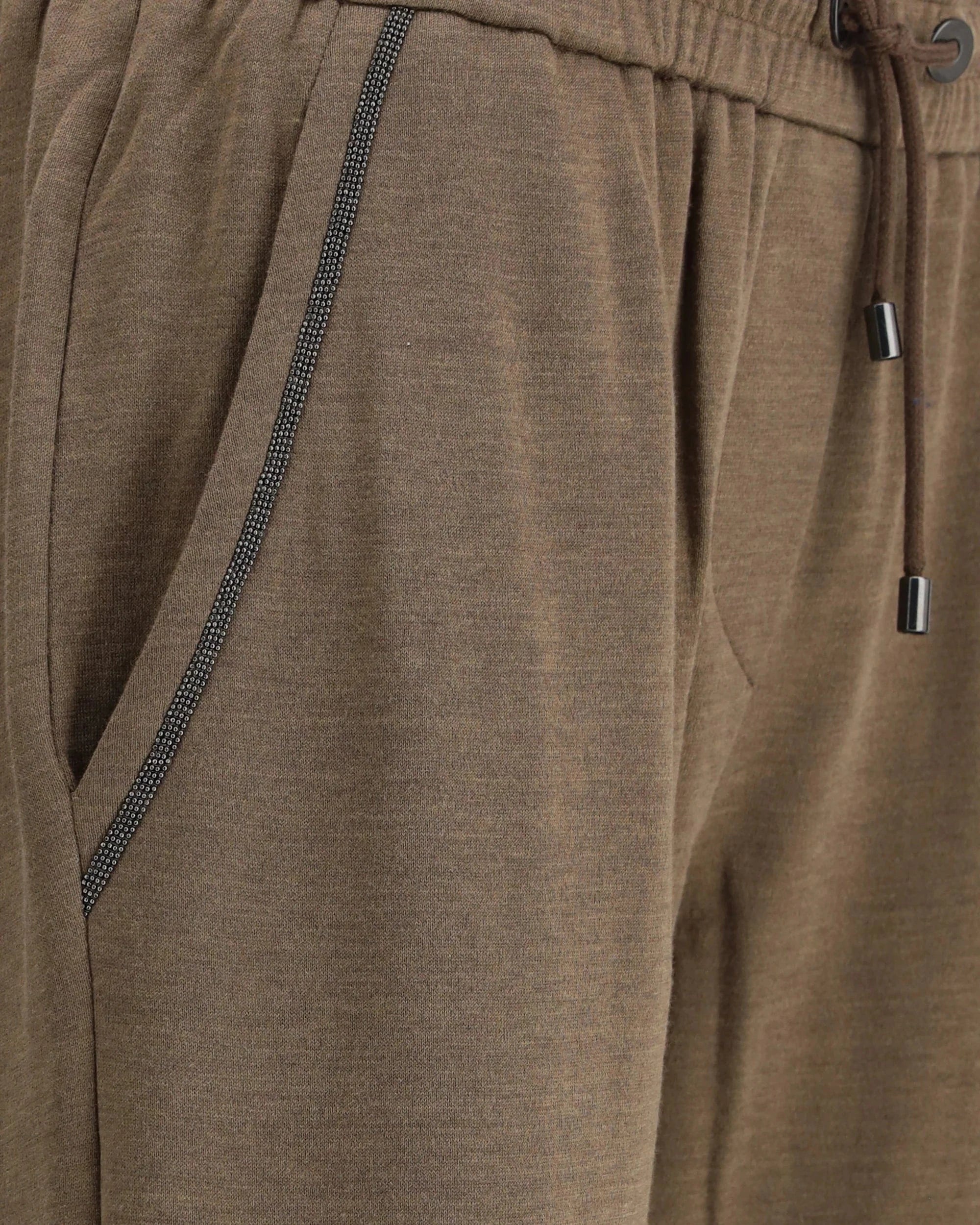 Brunello Cucinelli Cotton-Silk Blend Interlock Trousers