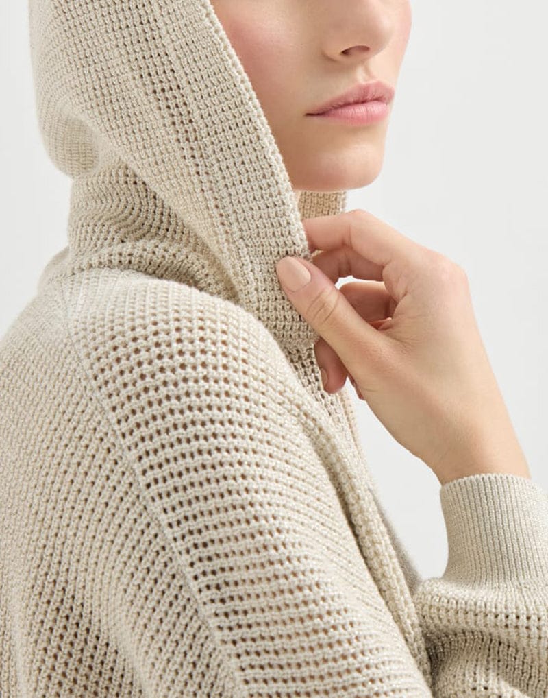 Brunello Cucinelli Cotton Sparkling Net Hoodie