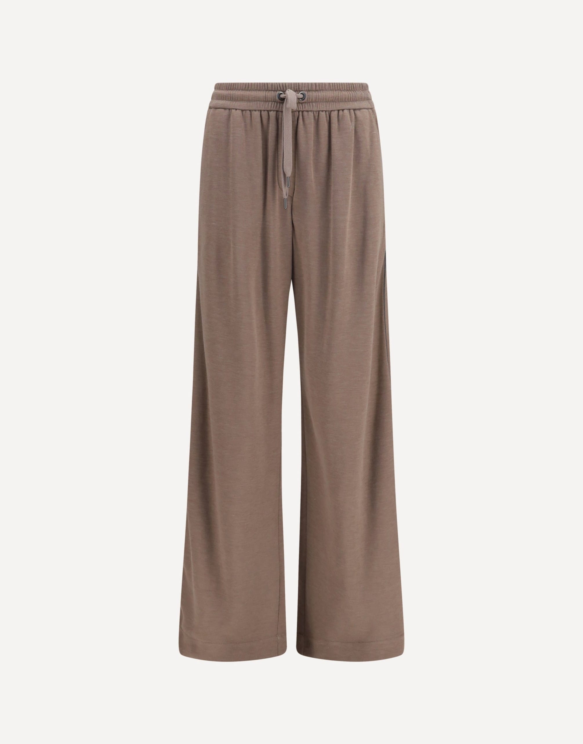 Brunello Cucinelli Cotton Wide-Leg Sweatpants With Jewels