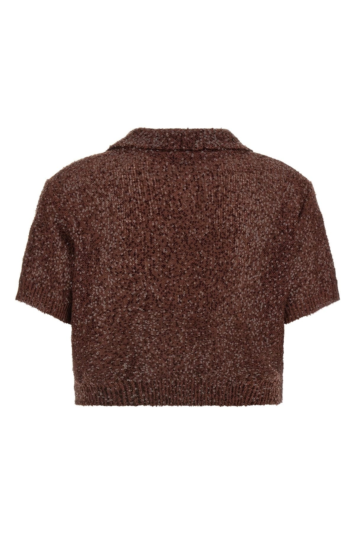 Brunello Cucinelli Brunello Cucinelli Cropped Knitted Polo Shirt