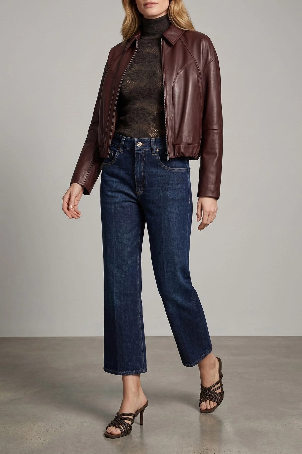 Brunello Cucinelli Brunello Cucinelli Cropped Nappa Leather Jacket