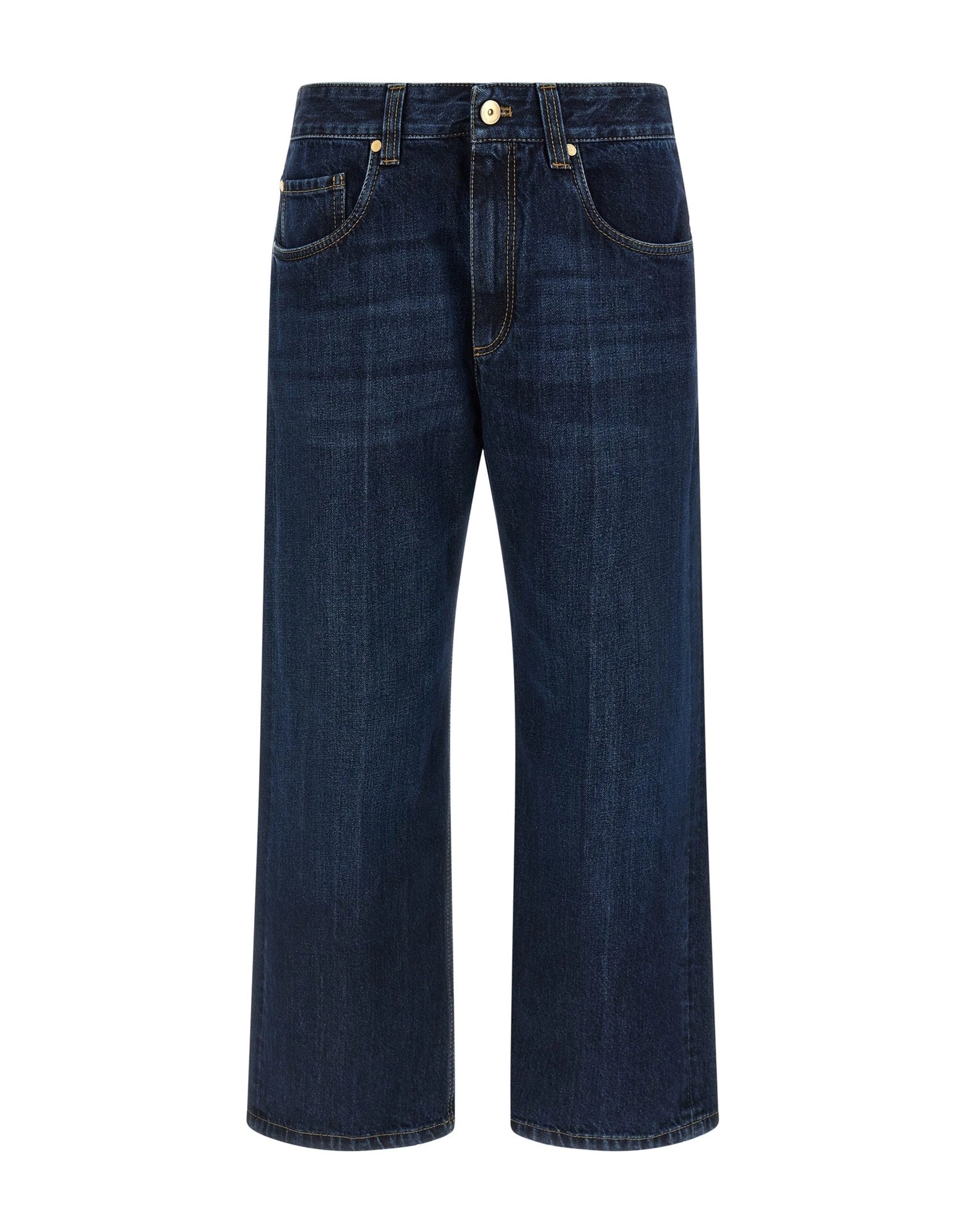 Brunello Cucinelli Brunello Cucinelli Cropped Wide-Leg Jeans