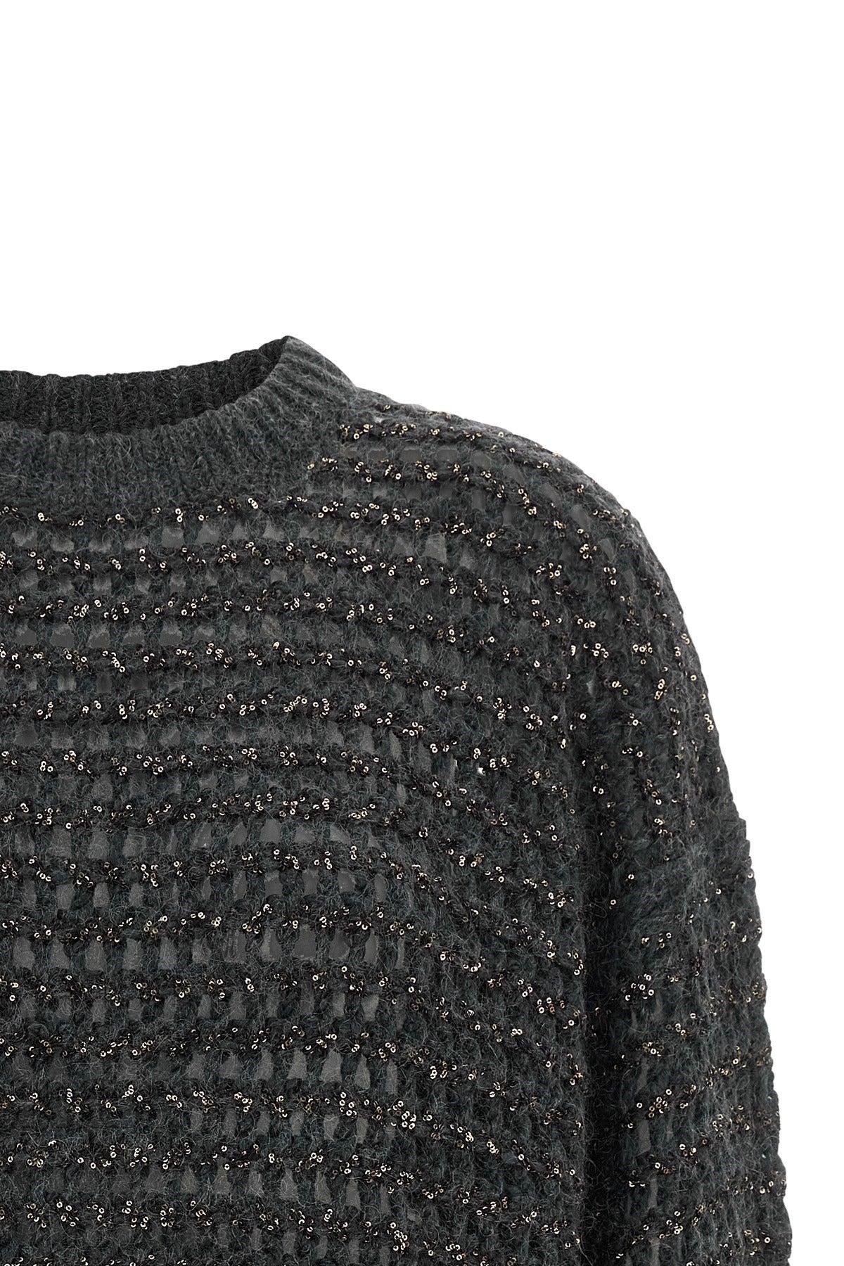 Brunello Cucinelli Dazzling Braids Sweater