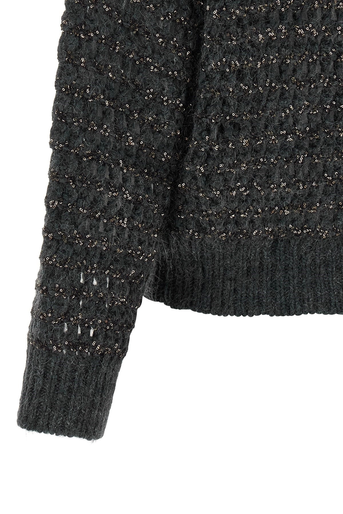 Brunello Cucinelli Dazzling Braids Sweater