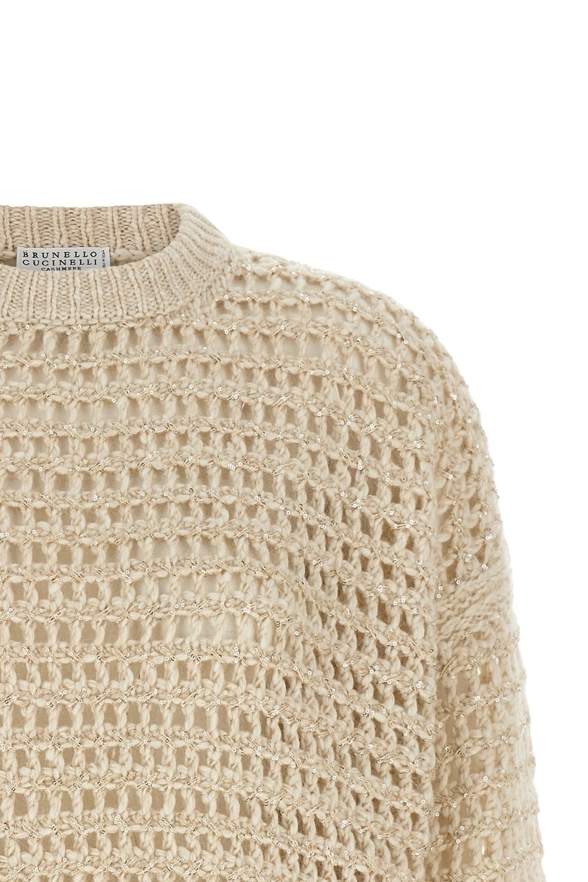 Brunello Cucinelli Dazzling Braids Sweater
