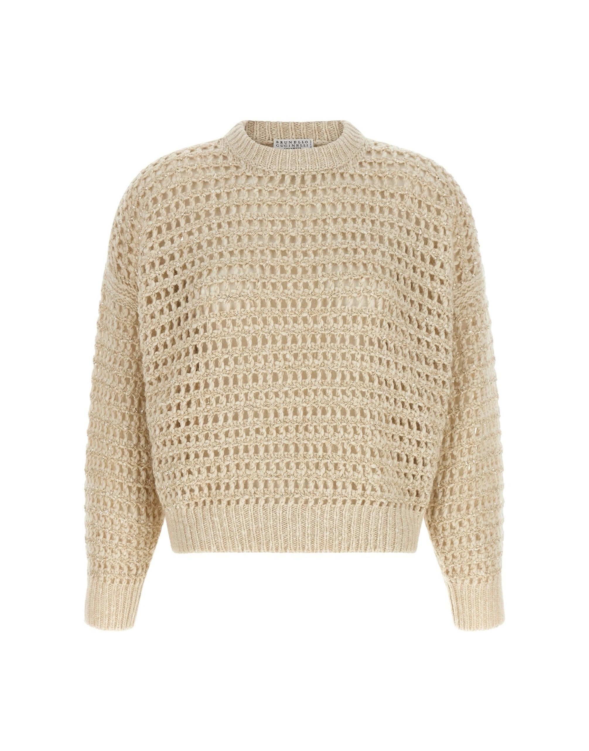 Brunello Cucinelli Dazzling Braids Sweater
